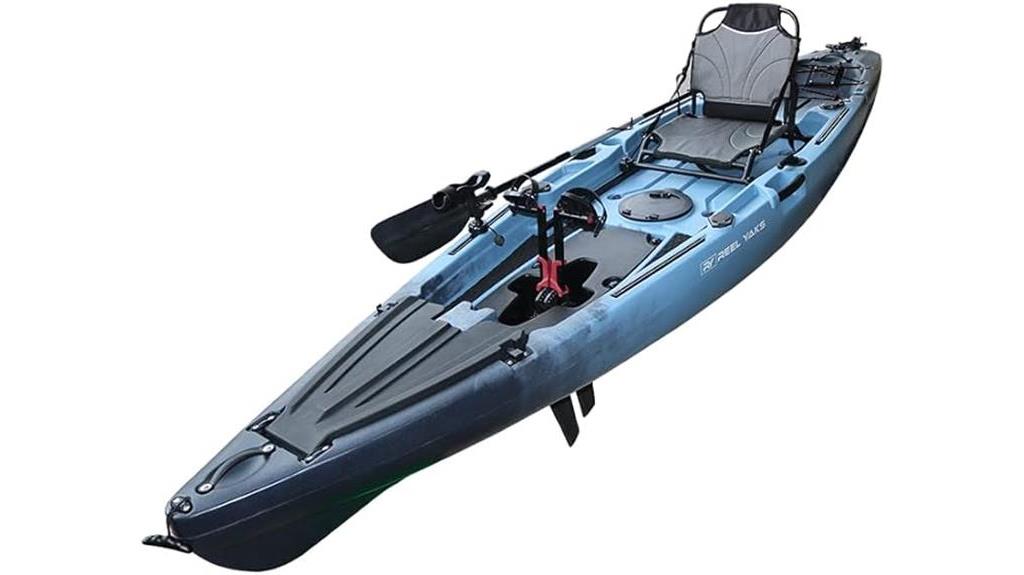 Fishing Kayak with 12′ Pedal Fin Drive