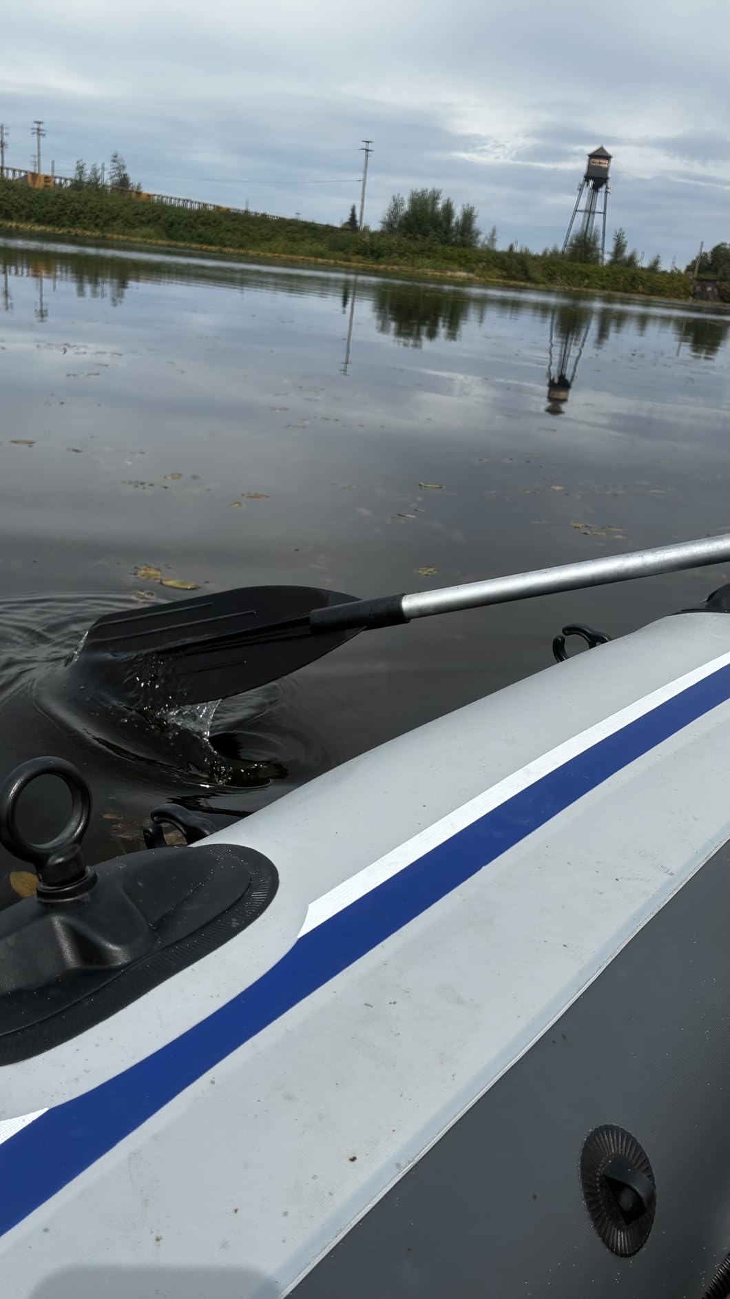 INTEX 68324EP Excursion 4 Inflatable Boat Set: Includes Deluxe 54in Boat Oars and High-Output Pump – Adjustable Seats with Backrest – Fishing Rod Holders – 4-Person – 1100lb Weight Capacity - Customer Photo 2