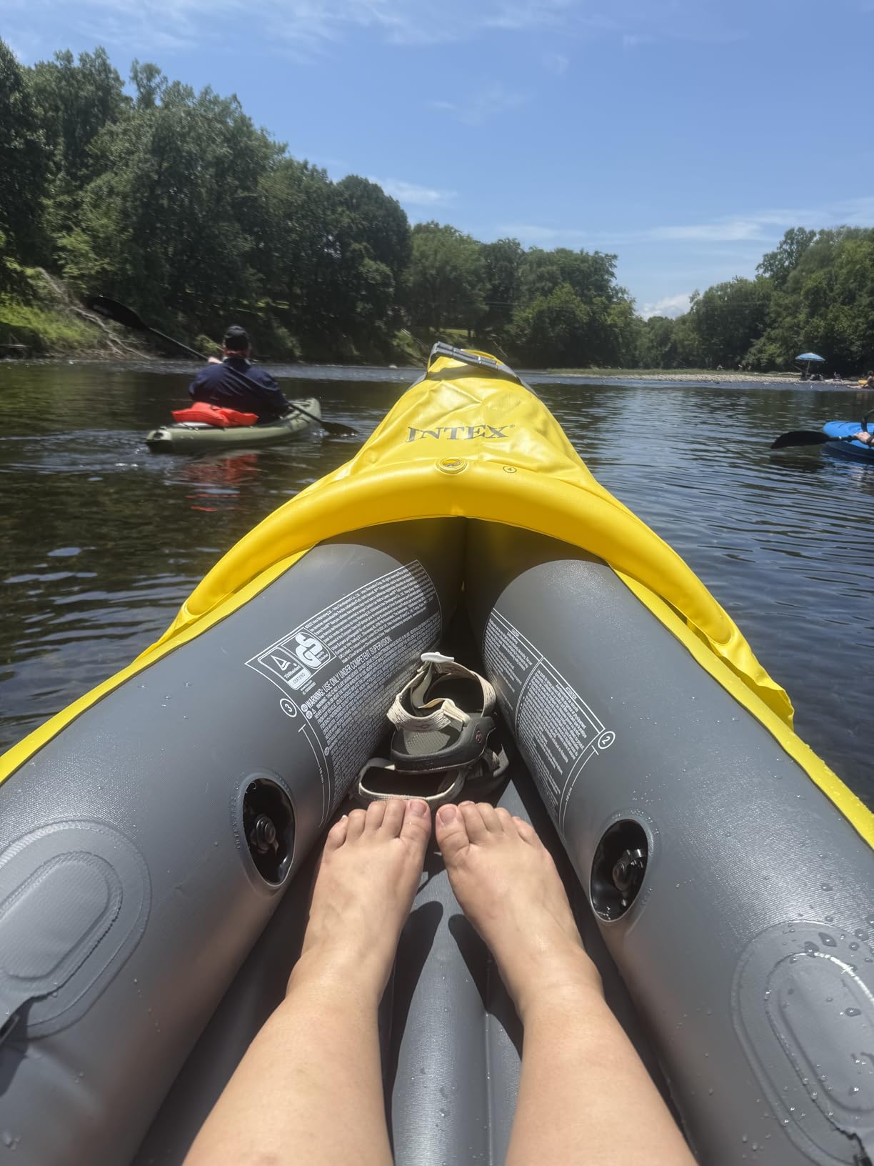 Intex 68307EP Explorer K2 Inflatable Kayak Set: Includes Deluxe 86in Aluminum Oars and High-Output Pump – SuperStrong PVC – Adjustable Seats with Backrest – 2-Person – 400lb Weight Capacity - Customer Photo 1