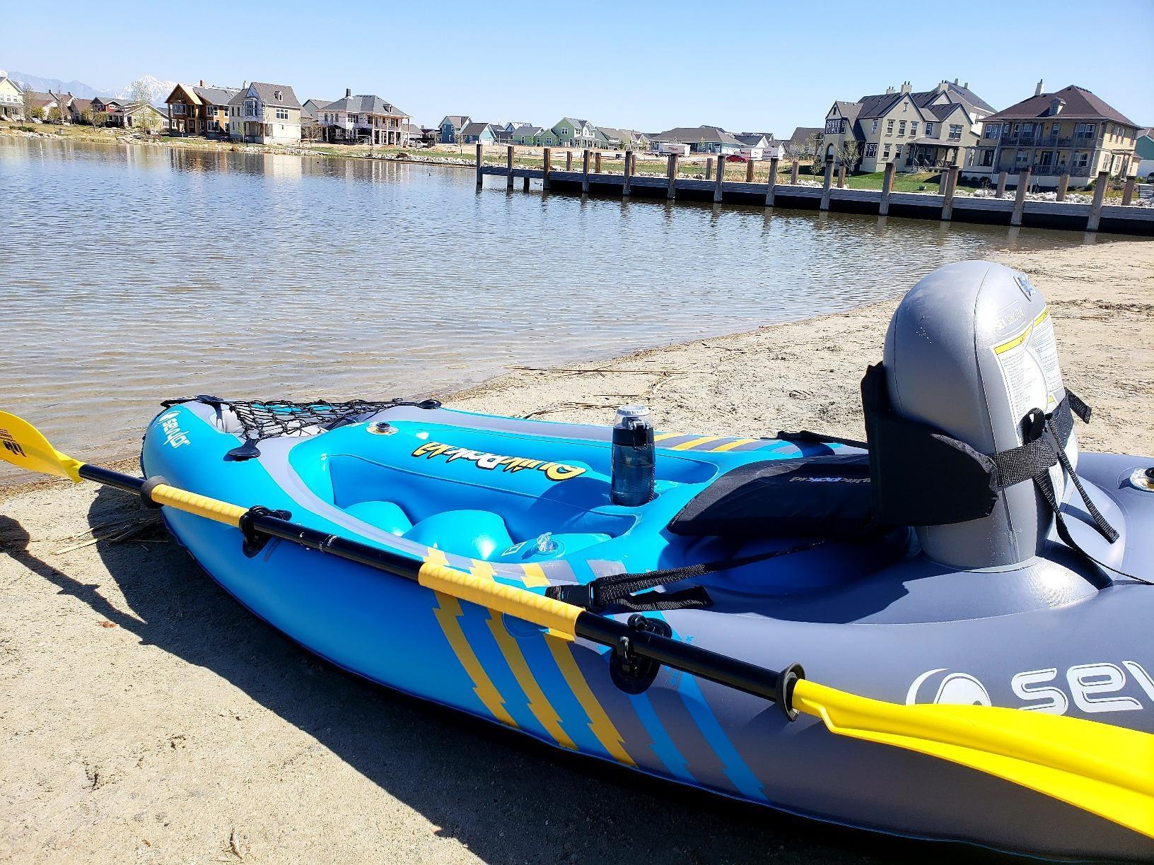 Sevylor QuickPak K1 1-Person Inflatable Kayak, Kayak Folds into Backpack with 5-Minute Setup, 21-Gauge PVC Construction; Hand Pump & Paddle Included - Customer Photo 2