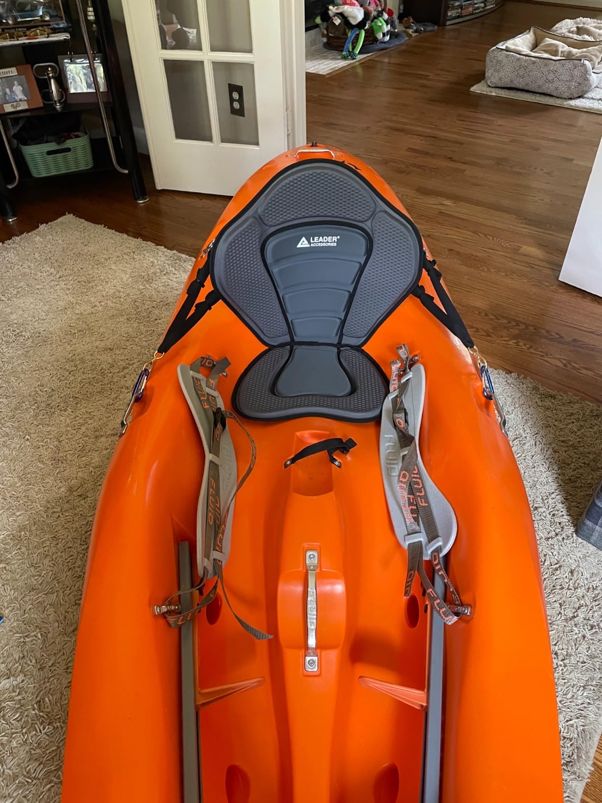 Leader Accessories Kayak Seats Paddle Board Seat Universal Padded Canoe SUP Seat with Back Support - Deluxe Kayak Chair Seat Cushion with Storage Bag - Customer Photo 1