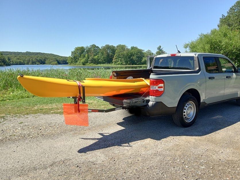 MaxxHaul 70231 Hitch Mount Pick Up Truck Bed Extender For Ladder, Rack, Canoe, Kayak, Long Pipes and Lumber) , Black , 37 x 19 x 3 inches - Customer Photo 1