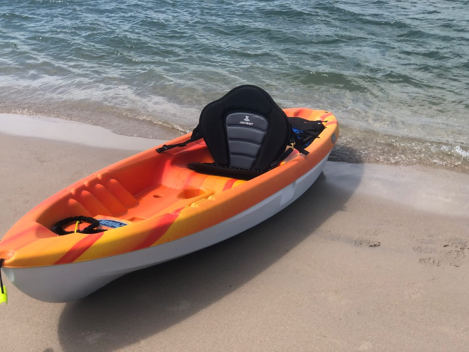 JAYEGT Kayak Seat Deluxe Padded Back Canoe Seat with Back Support ，SUP Paddle Board Seats Fishing Seat for Universal Sit with Detachable Storage Bag and 4 Adjustable Straps. - Customer Photo 3