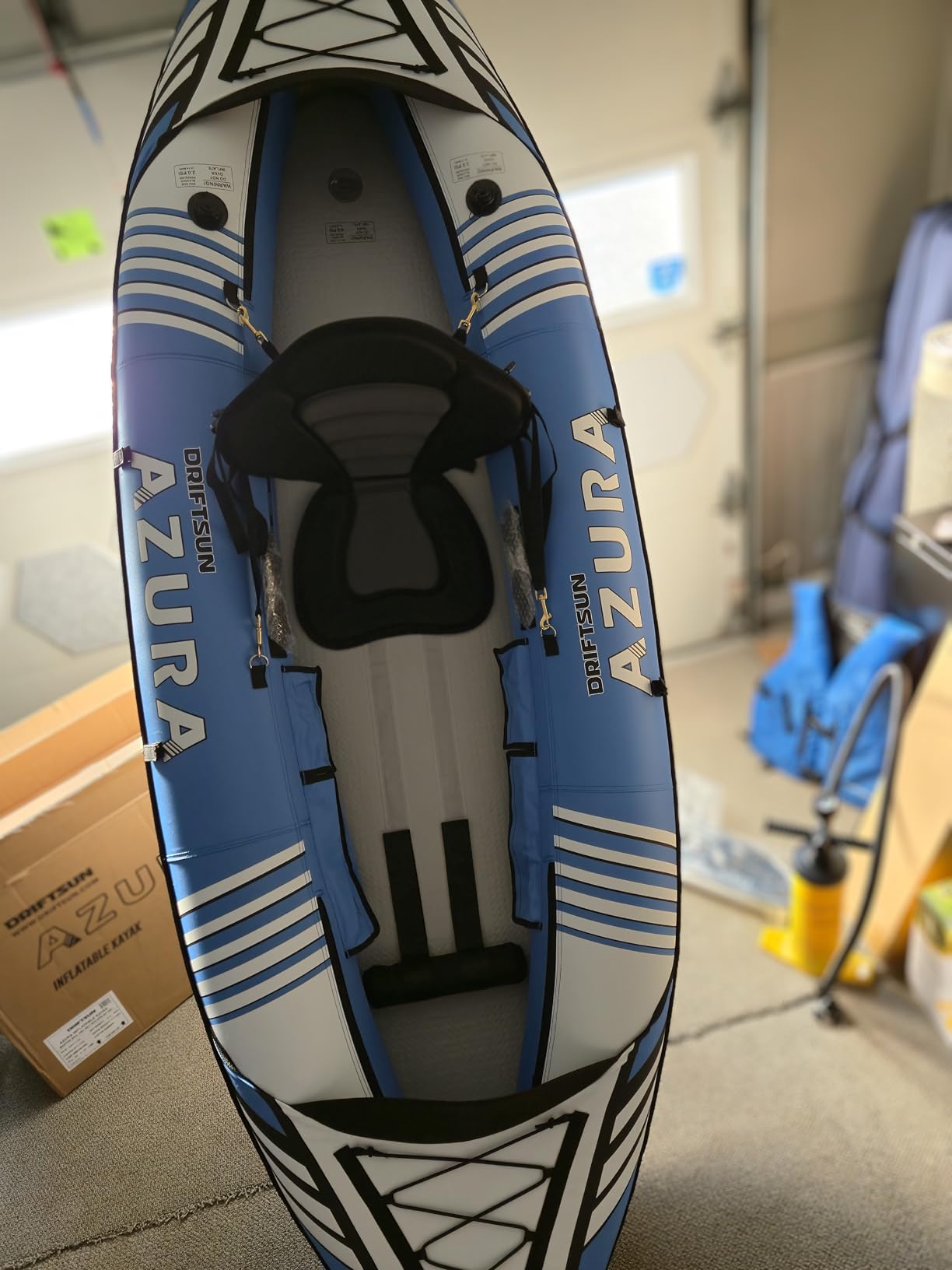 Driftsun Rover Inflatable Kayak - White Water Kayaks for 1 and 2 Person, High Pressure Dropstitch Floor Kayak for Adults with Padded Seats Customer Review Driftsun Rover Inflatable Kayak - White Water Kayaks for 1 and 2 Person, High Pressure Dropstitch Floor Kayak for Adults with Padded Seats - Customer Photo 2