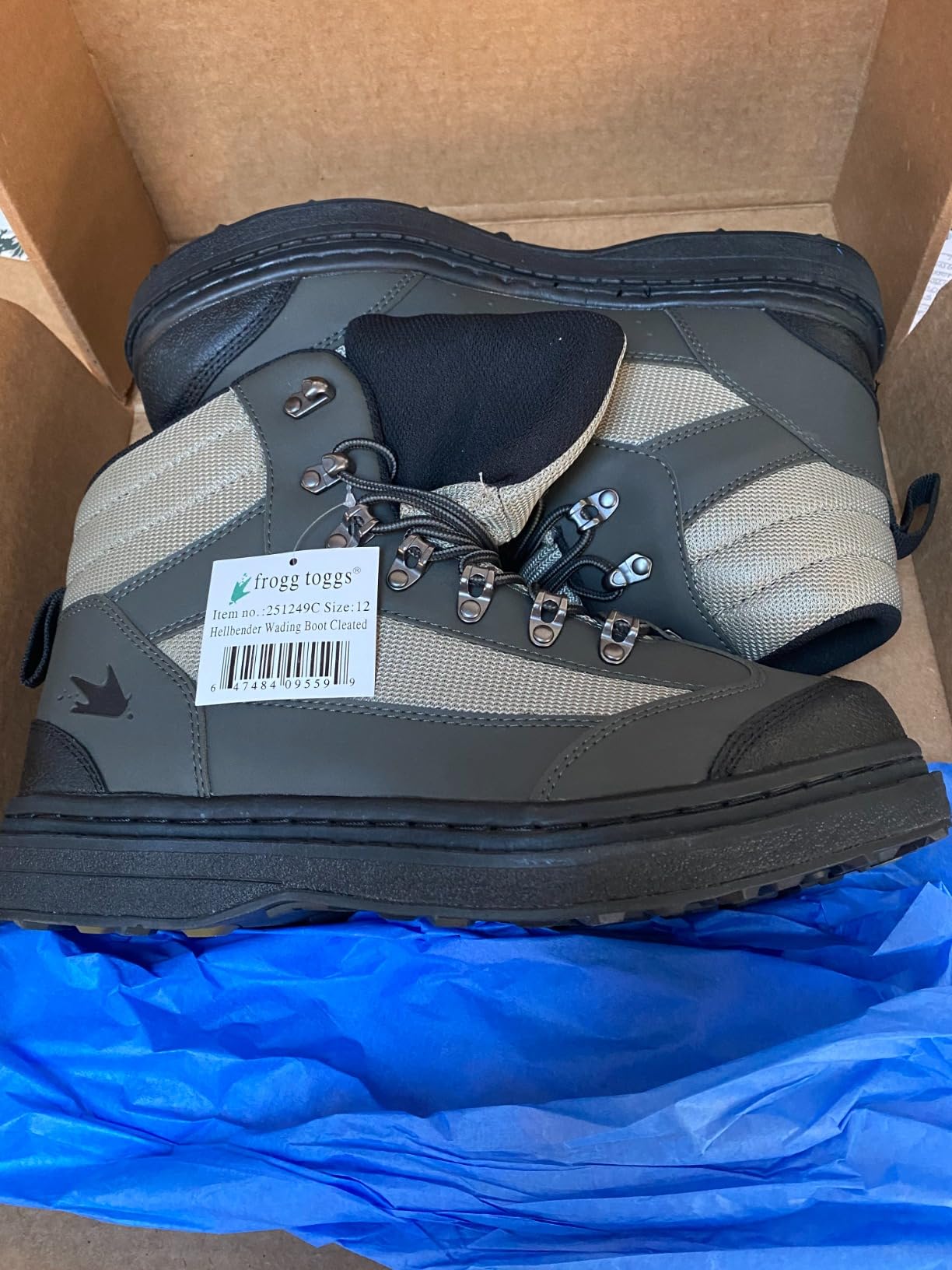 FROGG TOGGS Men's Hellbender Waterproof Fishing Wading Boot for Fishing in Felt or Cleated - Customer Photo 1