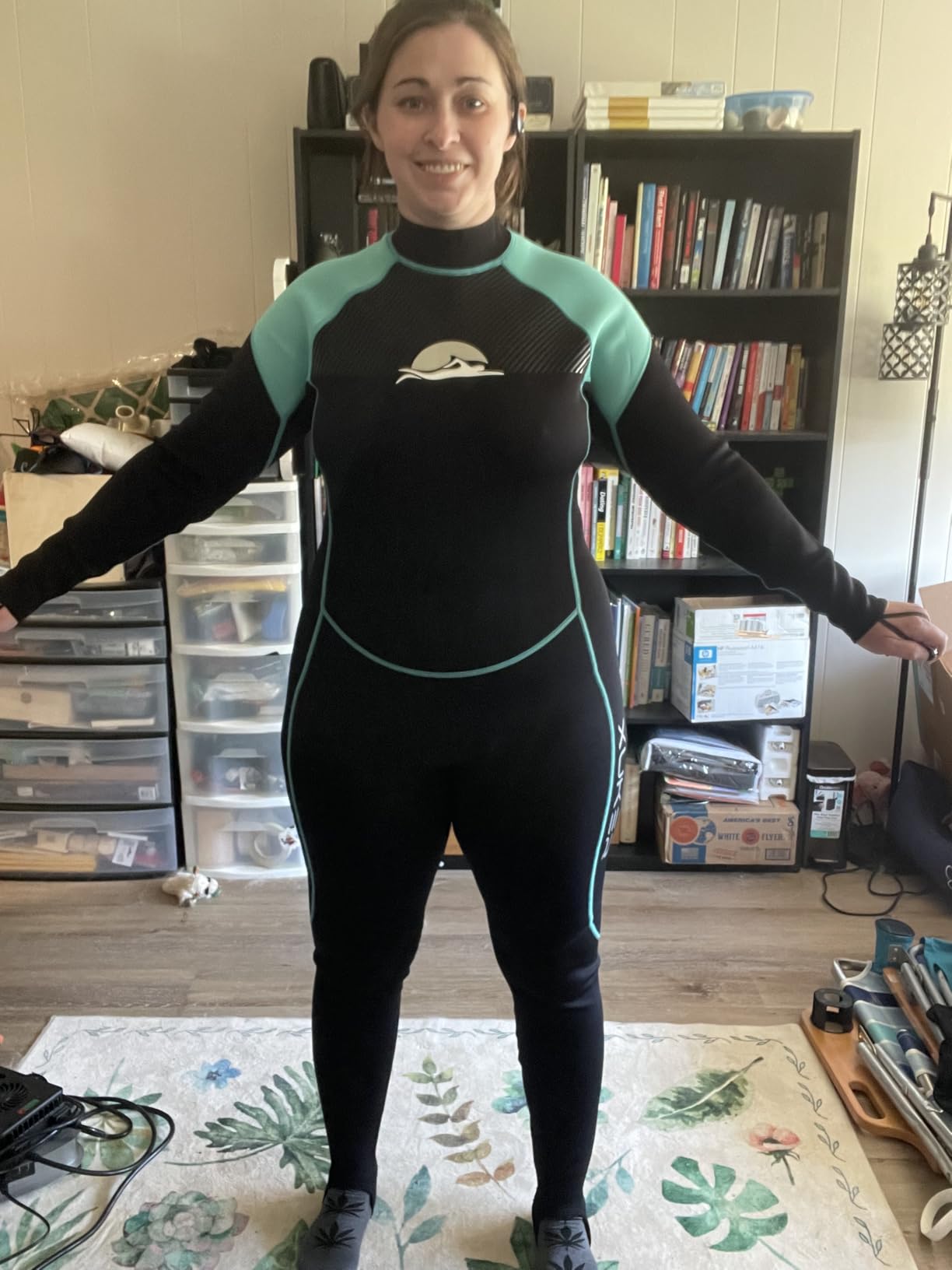 XUKER Women Men Wetsuit 2mm 3mm, Neoprene Wet Suits Front/Back Zip in Cold Water Full Body Dive Suit for Water Sports - Customer Photo 1