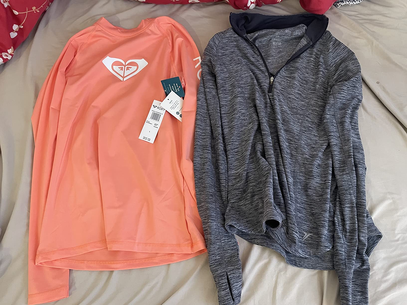 Roxy Women's Rashguard – UPF 50+, Compression Fit, Surf, Hiking, Volley, Workout, Yoga, Quick-Dry Swim Shirt - Customer Photo 1