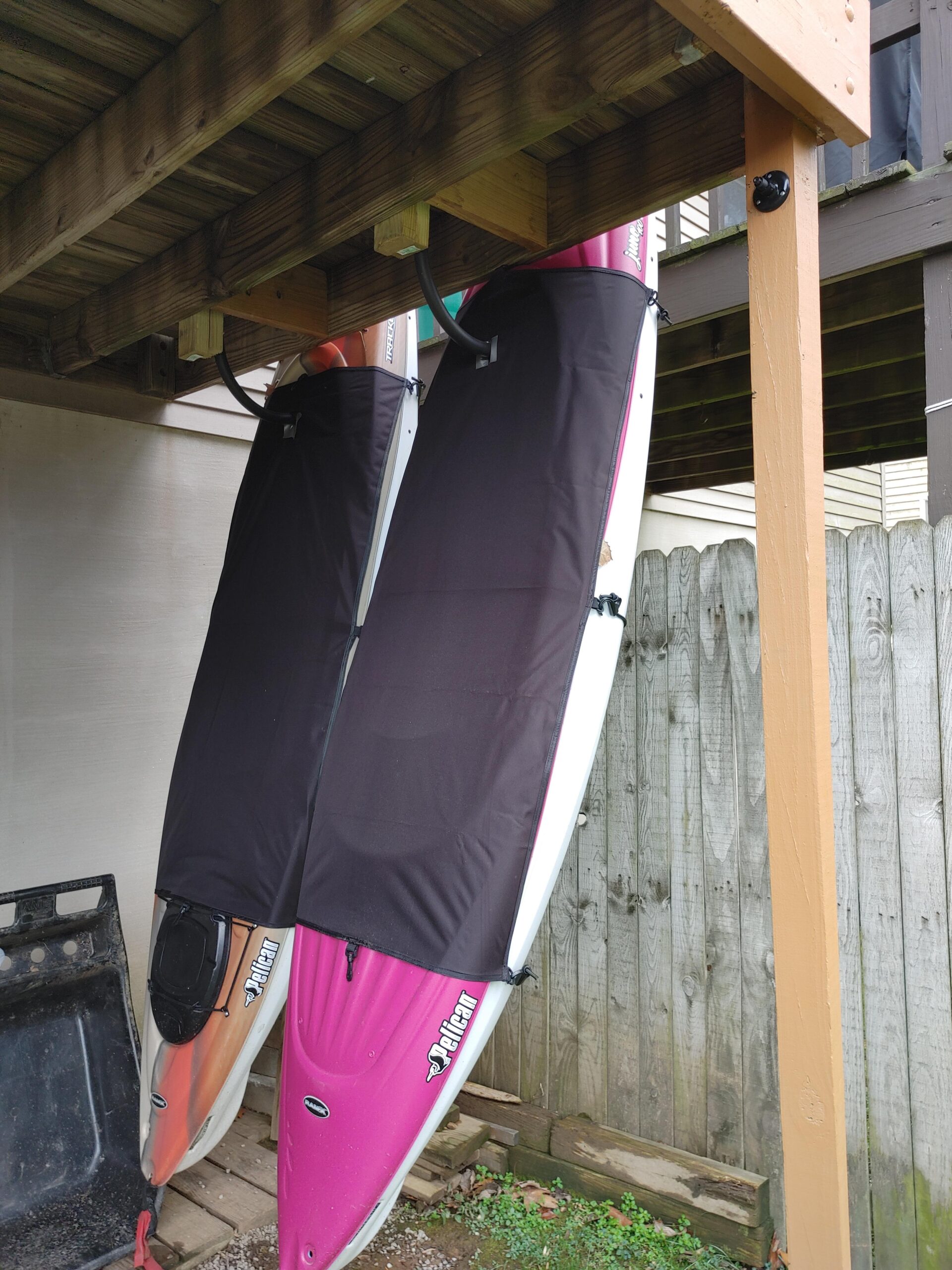 Explore Land Universal Kayak Cockpit Drape Waterproof Seal Cockpit Cover for Indoor and Outdoor 2 Pack - Large 60 x 29 inch, Grey - Customer Photo 1