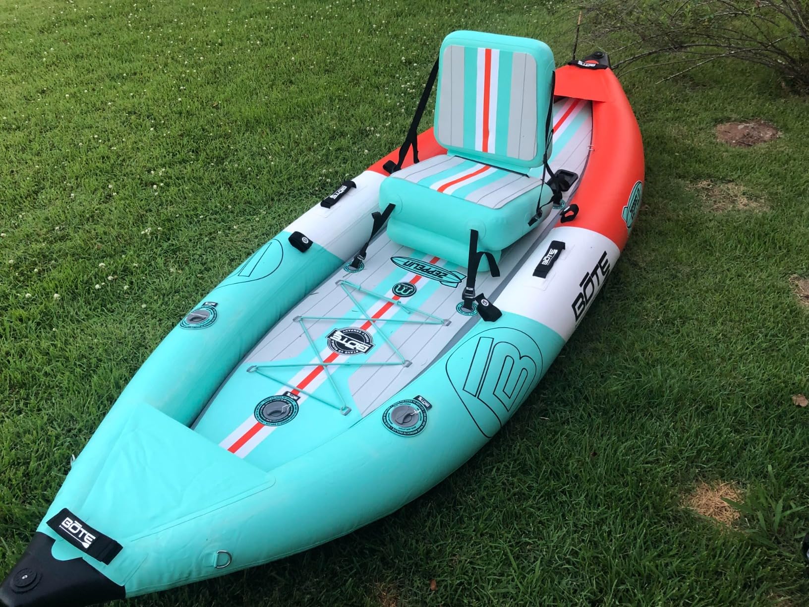 BOTE Zeppelin Aero Inflatable Kayak for Adults & Kids Includes Travel Bag Adjustable Seat 1 Person Single Rider Blow Up Kayaking for Fishing Hunting Leisure Multiple Colors - Customer Photo 1