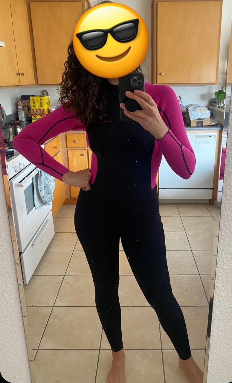 Dark Lightning Wetsuits for Men and Women, Mens/Womens Wet Suit for Cold Water, 3/2mm Wetsuit for Diving Surfing Snorkeling Kayaking Water Sports - Customer Photo 2