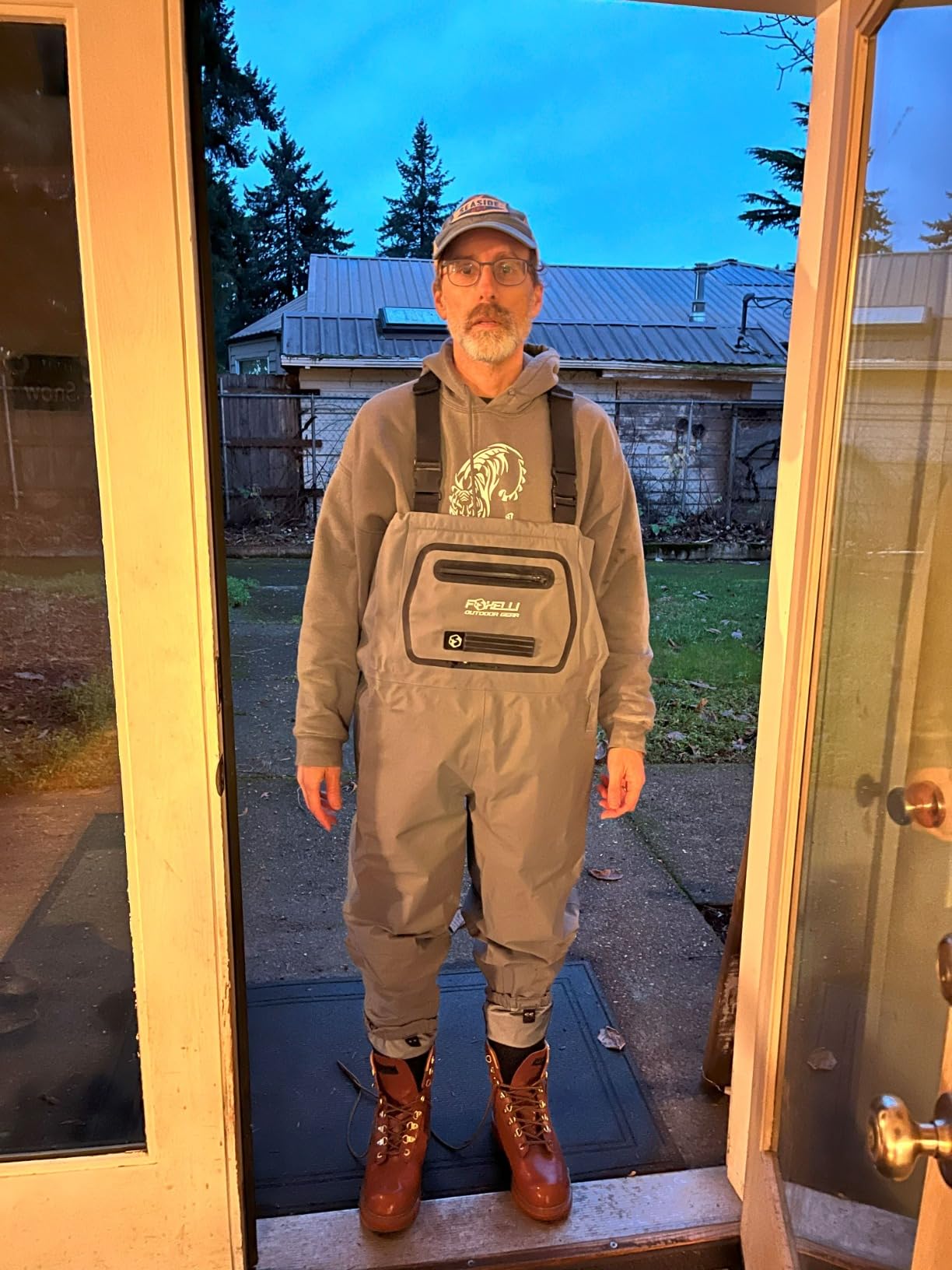 Foxelli Breathable Waders – Fly Fishing Stockingfoot Waders for Men and Women - Customer Photo 2