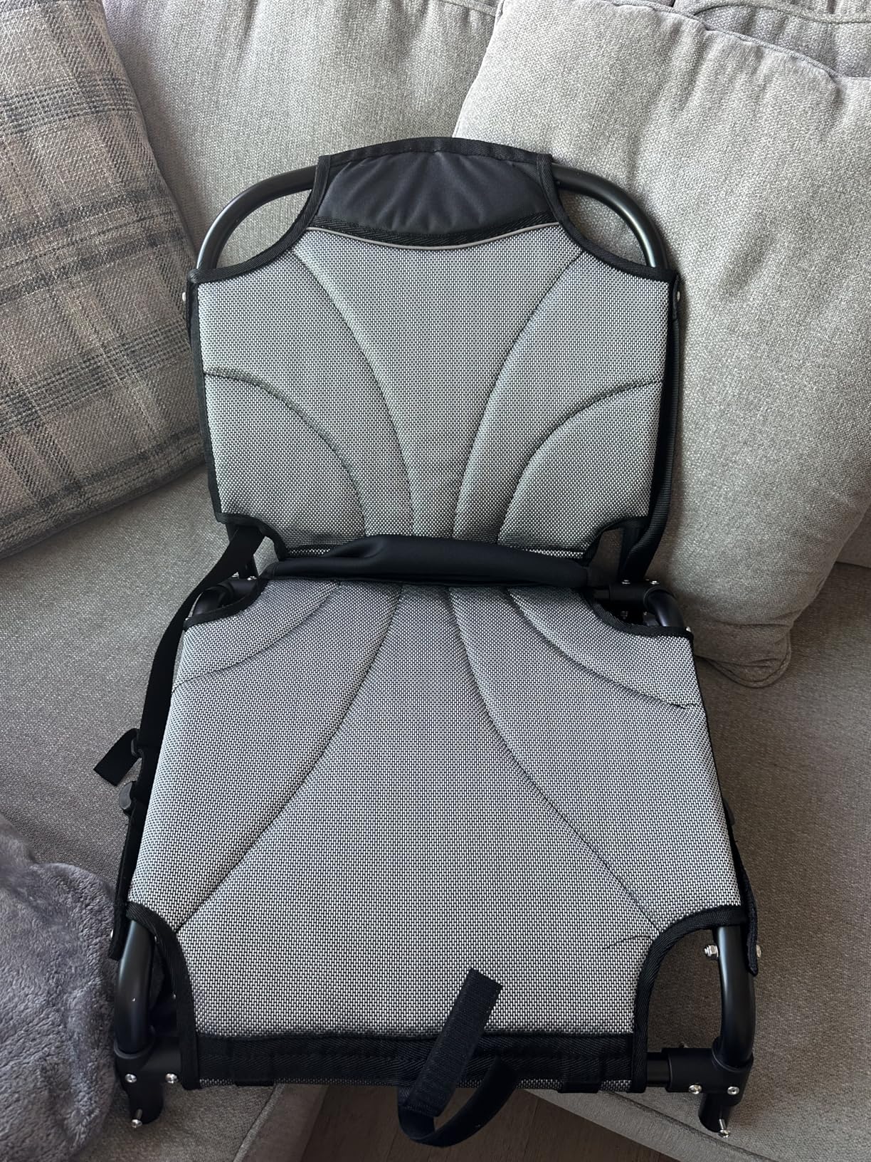 Kayak Seats with Back Support, Aluminum Alloy Folding Kayak Seat, Breathable Textile Mesh Fabric Material, Adjustable Universal Paddle Board Seat for Fishing, Inflatable Kayaks, Sup, Canoe - Customer Photo 1