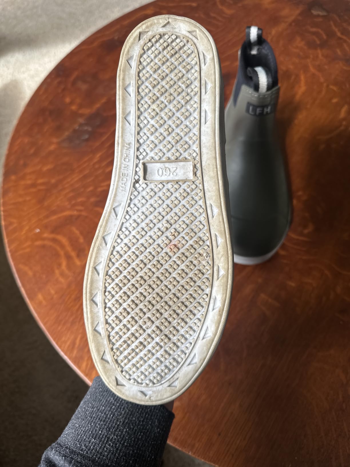 Men's Deck Boots, Waterproof Ankle Rain Boots Men Anti-Slip Traction, Outdoor Rubber Fishing Garden Boots High-Performance Shoes for Farming - Customer Photo 2