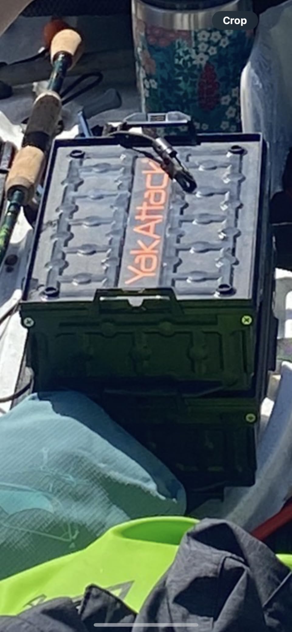 YakAttack TracPak Black Combo Kit – 2 Stackable Kayak Storage Boxes with Quick Release Track Mount Base | Kayak Crate System for Fishing Gear & Tackle Accessories | Compact Kayaking Storage Box - Customer Photo 3