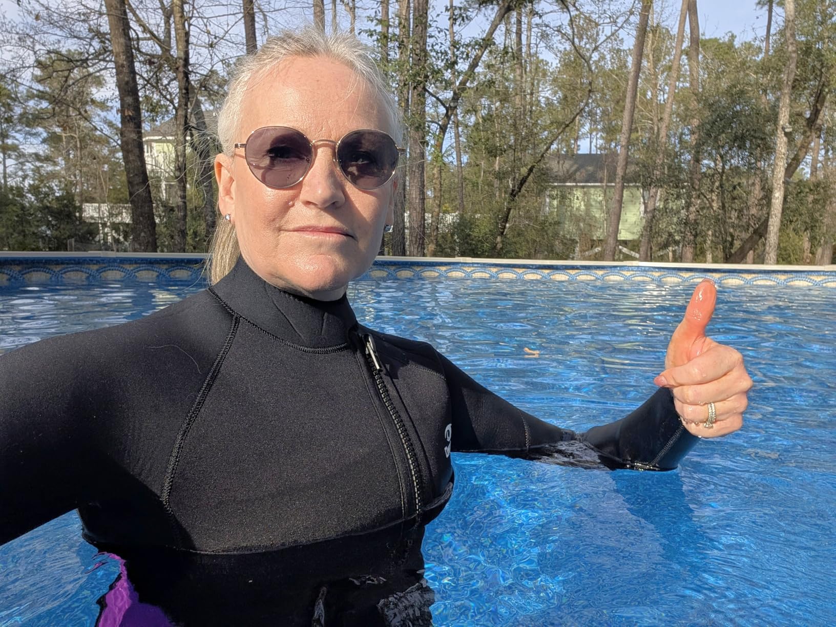 Owntop Wetsuit 5mm Neoprene Diving Suit - Mens Womens Thicken Full Wet Suit, Front Zip Long Sleeve UPF50+ Keep Warm Swimwear for Scuba Surfing Swimming Diving Snorkeling Water Sports - Customer Photo 2