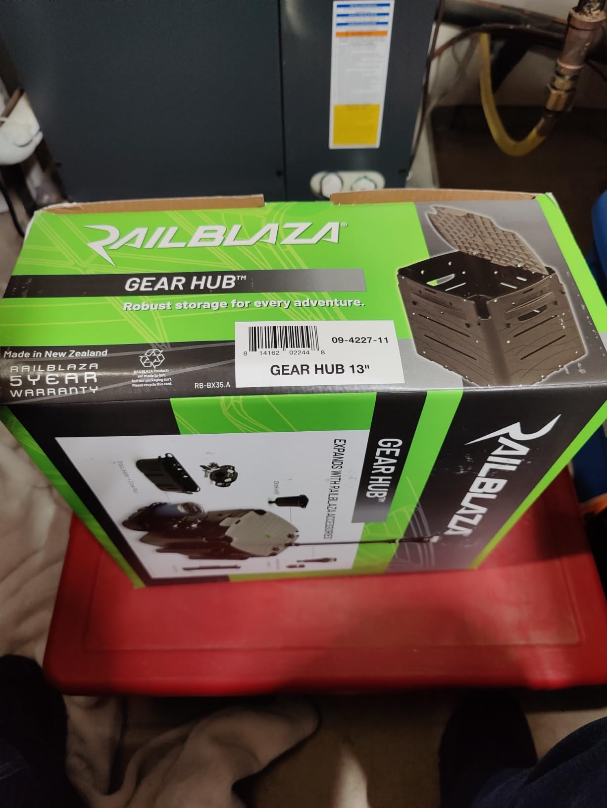 RAILBLAZA Gear Hub Kayak Fishing Crate - with 4 Internal Rod Holders, Storage for 8 TackleBoxes, Premium Kayak Crate with Rod Holders and Lid - Customer Photo 1