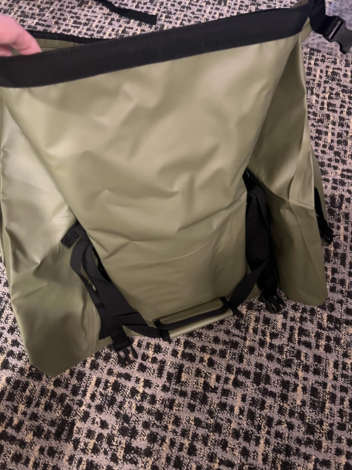 80L Dry Bag Large Waterproof Bag Roll-Top Heavy Duty Fishing Duffel Bag with Durable Straps & Handles for Kayaking Paddle boarding Boating Rafting Fishing - Customer Photo 2