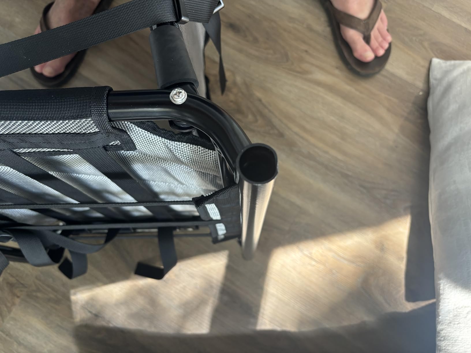 Universal Folding Kayak Seat - Aluminium Canvas Paddleboard Kayak Seats with Back Support, Suitable for Kayaking Canoeing Rafting Fishing - Customer Photo 1