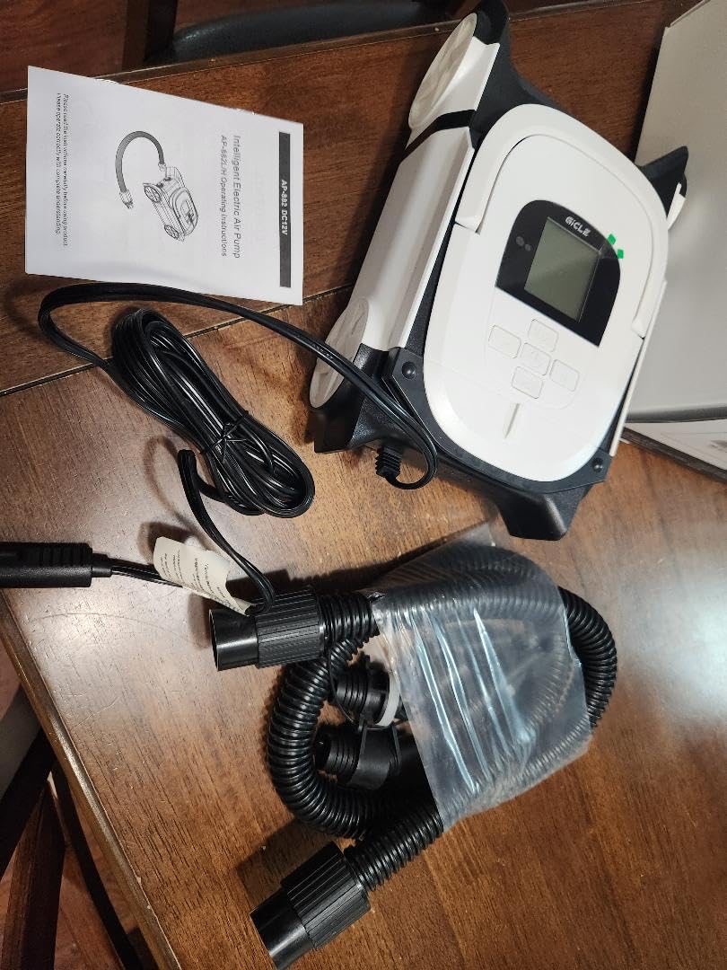 Paddle Board Pump with Auto-Off Function Dual Motor for Inflatable SUP and Boat, 22PSI Portable Electric Air Pump for Paddleboard with DC 12V Car Power Connector and Kayak Accessories - Customer Photo 1