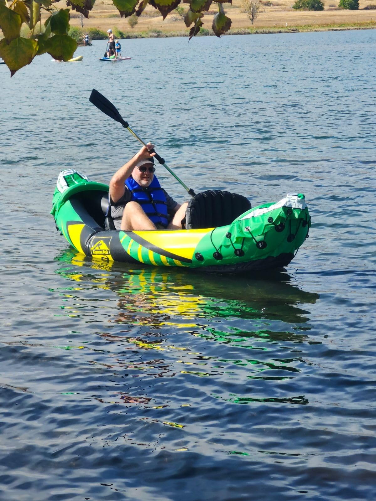 KP Inflatable Kayak 2 Person with Sun Canopy (Detachable) + Kayaks for Adults + Waterproof Phone Bags + Adjustable Seats + 3rd Seat for Dog/Child + Backrests & More Customer Review KP Inflatable Kayak 2 Person with Sun Canopy (Detachable) + Kayaks for Adults + Waterproof Phone Bags + Adjustable Seats + 3rd Seat for Dog/Child + Backrests & More - Customer Photo 1