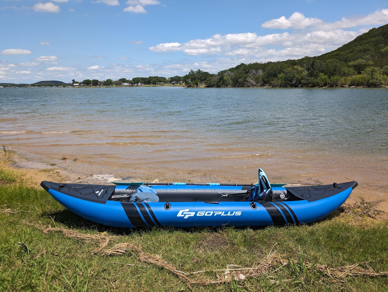 Goplus Inflatable Kayak, 2-Person Kayak Set for Adults with 507 LBS Weight Capacity, 2 Aluminium Oars, EVA Padded Seat, 2 Fins, Hand Pump, Carry Bag, Repair Kit, Portable Touring Kayaks Customer Review Goplus Inflatable Kayak, 2-Person Kayak Set for Adults with 507 LBS Weight Capacity, 2 Aluminium Oars, EVA Padded Seat, 2 Fins, Hand Pump, Carry Bag, Repair Kit, Portable Touring Kayaks - Customer Photo 1