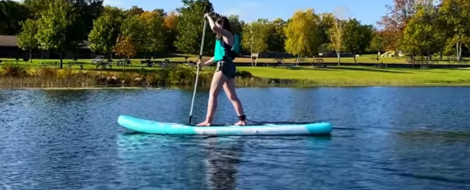 FBSPORT 11' Premium Stand Up Paddle Board, Yoga Board with SUP Accessories & Carry Bag | Wide Stance, Surf Control, Non-Slip Deck, Leash, Paddle and Pump for Youth & Adult Customer Review FBSPORT 11' Premium Stand Up Paddle Board, Yoga Board with SUP Accessories & Carry Bag | Wide Stance, Surf Control, Non-Slip Deck, Leash, Paddle and Pump for Youth & Adult - Customer Photo 1