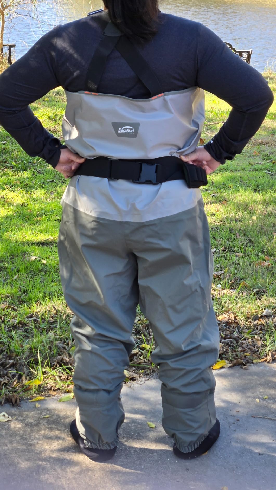 Breathable Waders for Men Women, Stocking Foot Waterproof Chest Waders, Lightweight Waders for Fly Fishing - Customer Photo 2