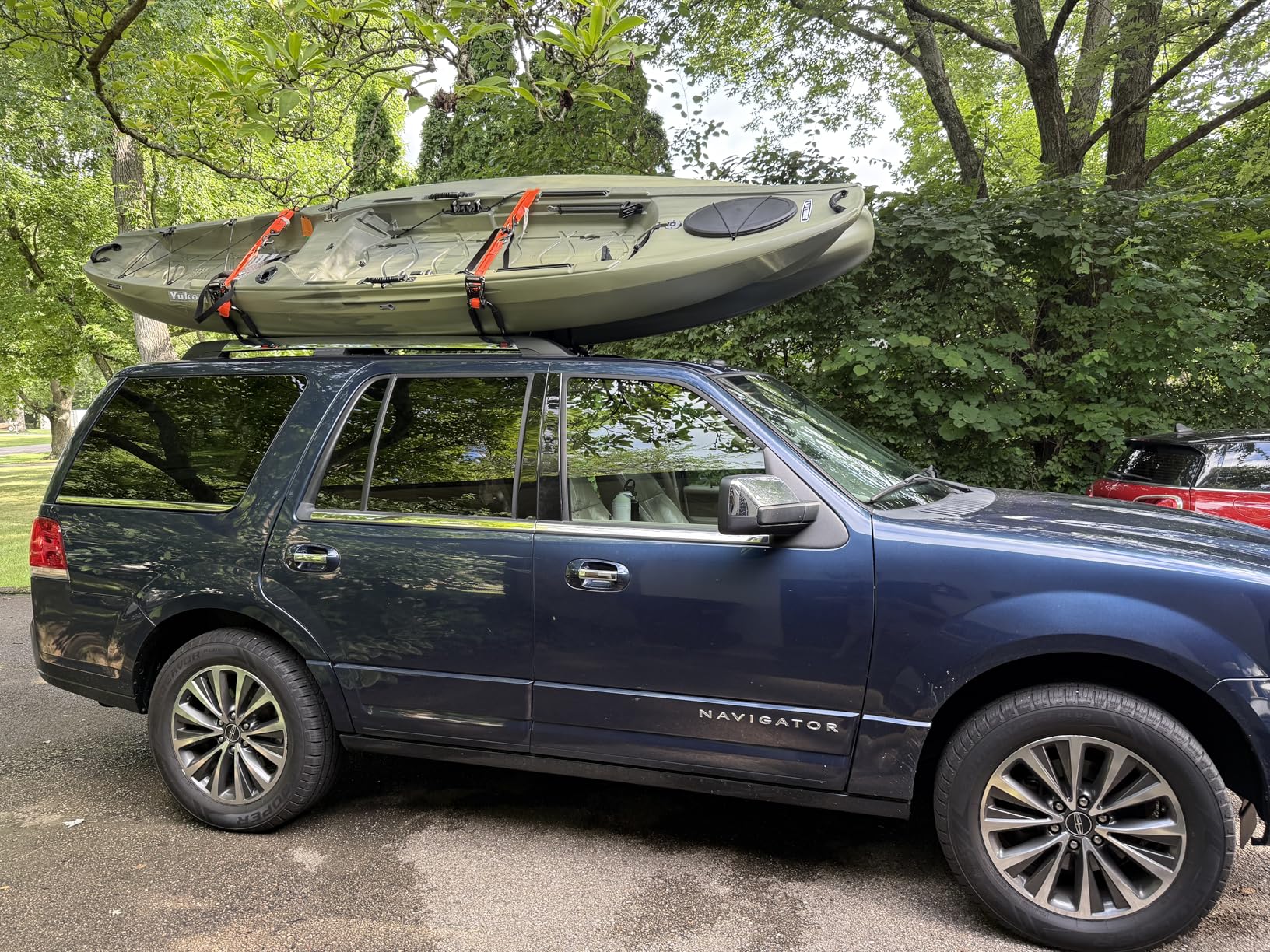 TMS Kayak Roof Racks for 2 Kayaks - Dual Universal Fit Carriers Include Two Sets of Straps for Cars, Trucks and SUVs - Easy to Mount J-Bar Style Carriers for Kayaks Canoes Paddleboards and Surfboards - Customer Photo 2