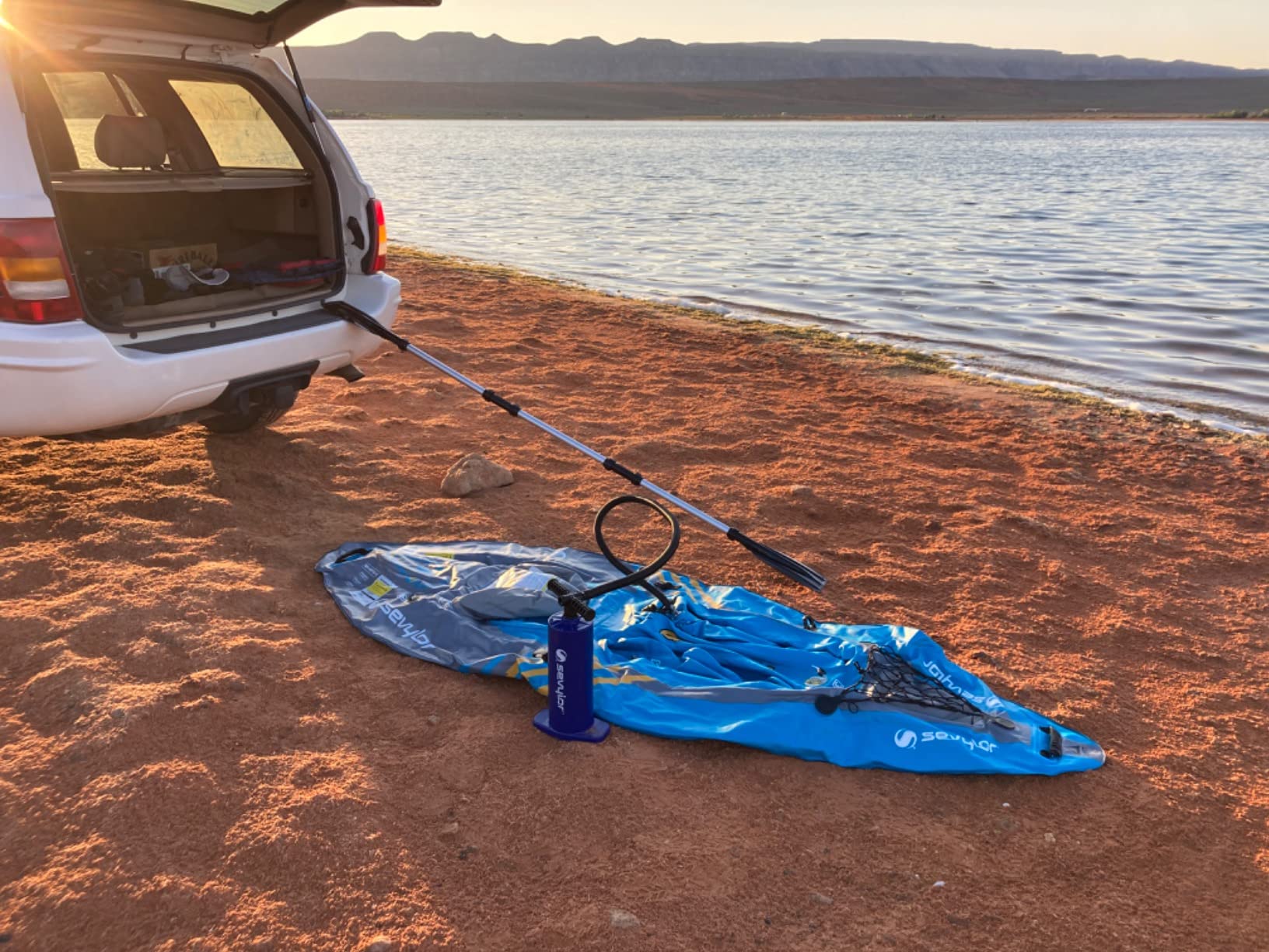 Sevylor QuickPak K1 1-Person Inflatable Kayak, Kayak Folds into Backpack with 5-Minute Setup, 21-Gauge PVC Construction; Hand Pump & Paddle Included Customer Review Sevylor QuickPak K1 1-Person Inflatable Kayak, Kayak Folds into Backpack with 5-Minute Setup, 21-Gauge PVC Construction; Hand Pump & Paddle Included - Customer Photo 4