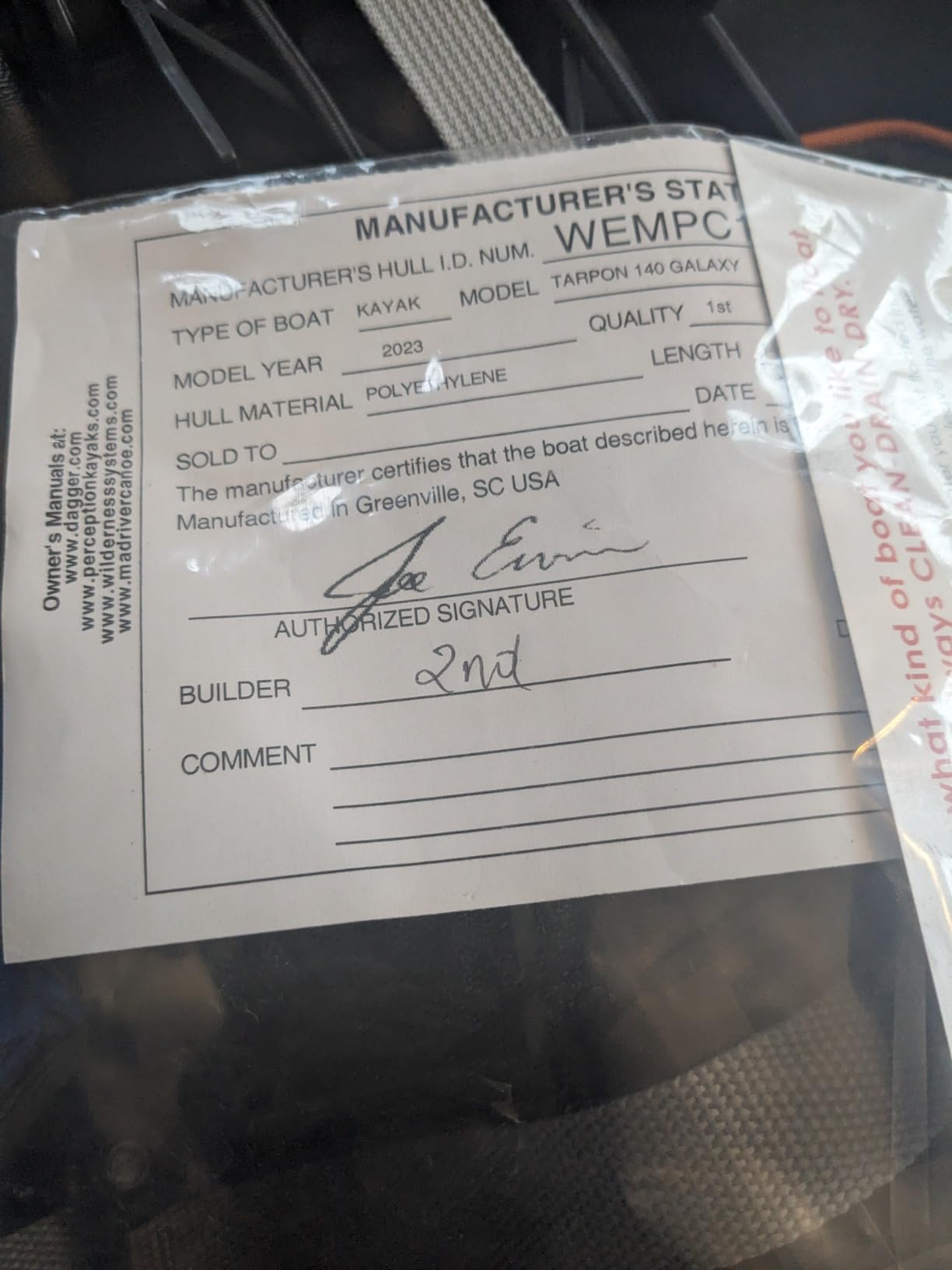 Wilderness Systems Tarpon Sit on Top Fishing Kayak - Customer Photo 1