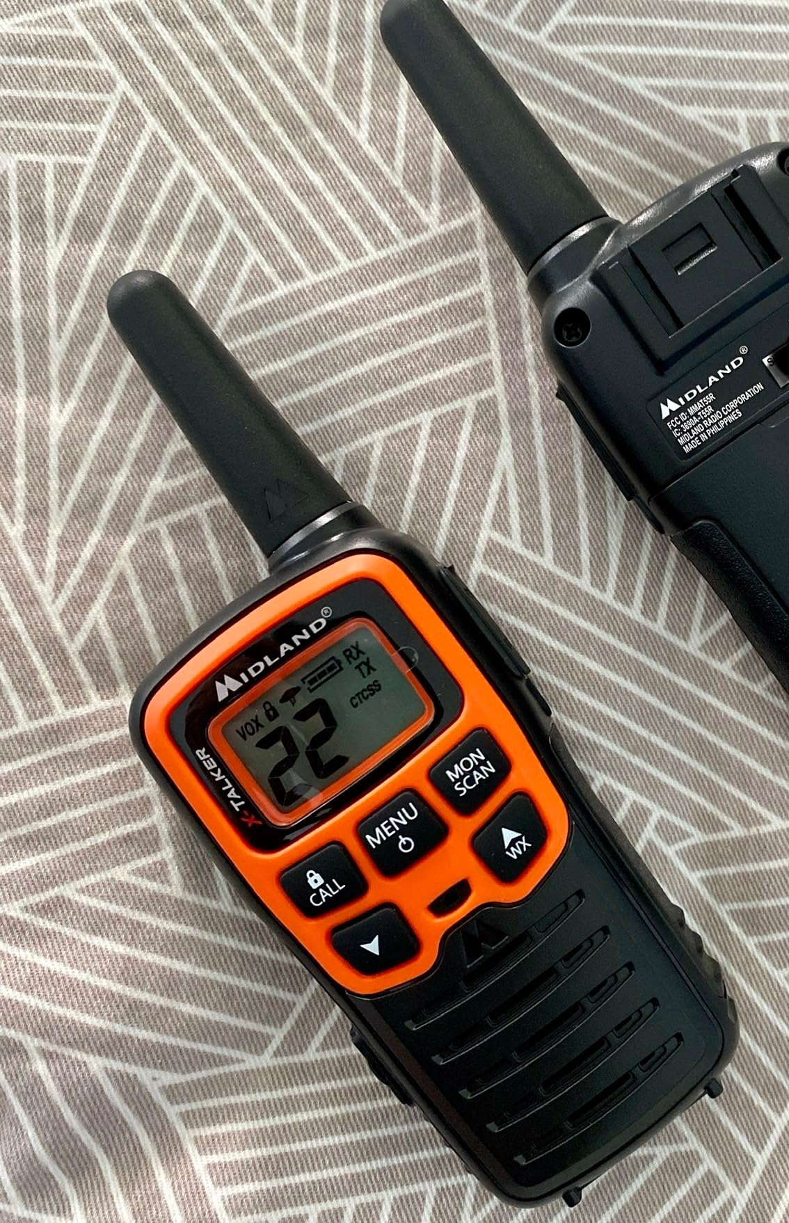 Midland- T51VP3 X-TALKER Spotting and Recovery Walkie-Talkie Long Range - FRS Two Way Radio for kids Caravanning with NOAA Weather Scan + Alert, 38 Privacy Codes - Black/Orange - 2 Pack Customer Review Midland- T51VP3 X-TALKER Spotting and Recovery Walkie-Talkie Long Range - FRS Two Way Radio for kids Caravanning with NOAA Weather Scan + Alert, 38 Privacy Codes - Black/Orange - 2 Pack - Customer Photo 1