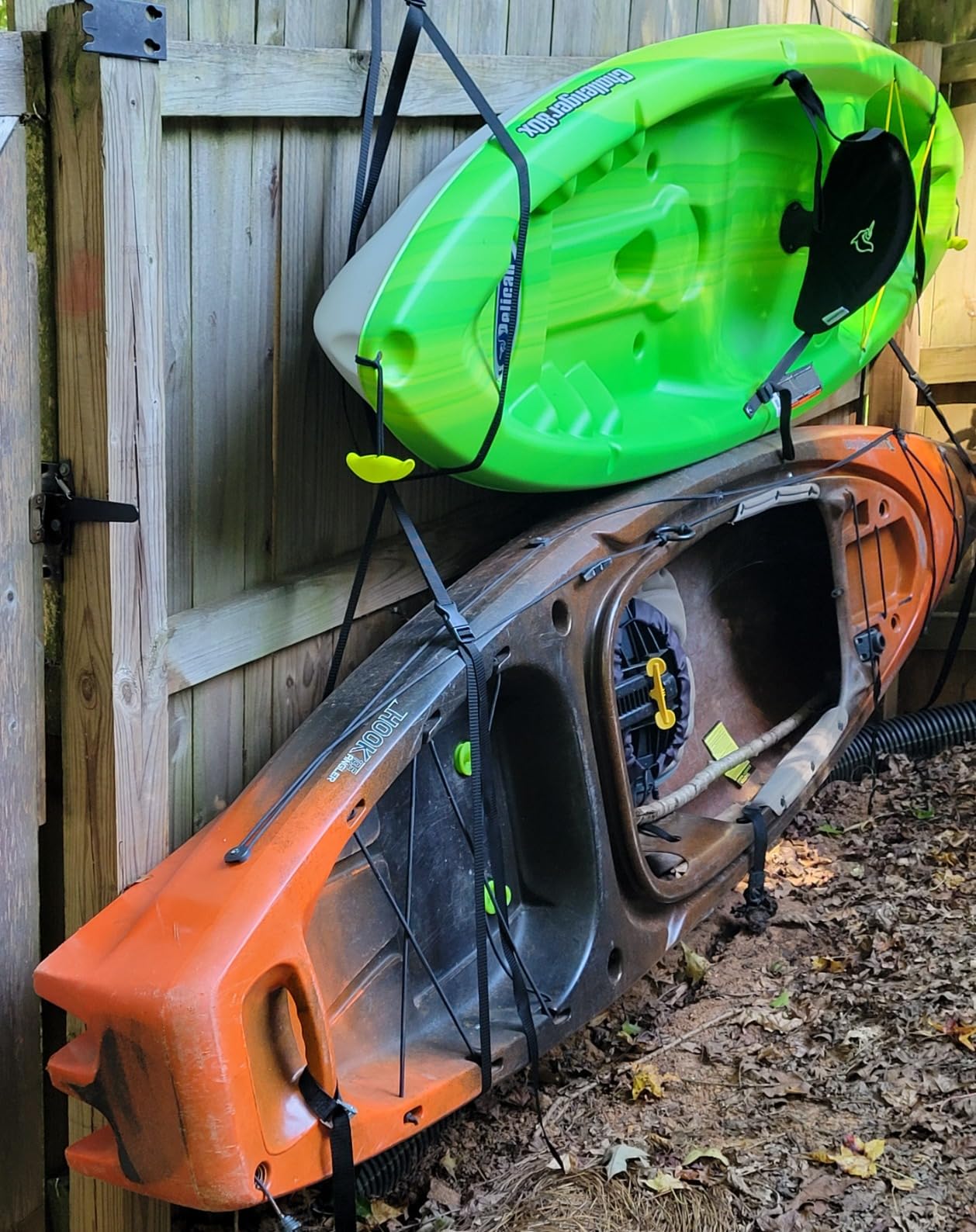 Single Kayak Rack - 55lb Capacity Wall or Ceiling Storage Straps for Surfboards, Paddleboards, SUP, or Canoe - Adjustable Kayak Hanger by RAD Sportz - Customer Photo 4