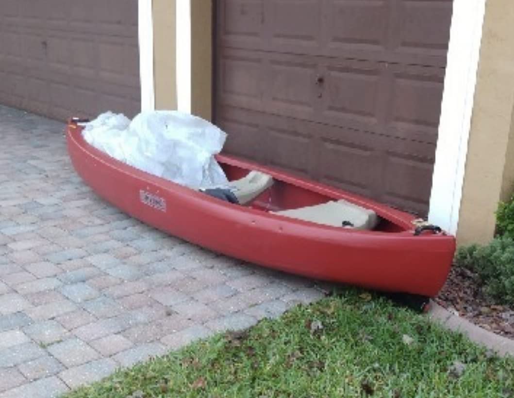 Lifetime Kodiak Canoe with 2 Paddles, Red, 13' - Customer Photo 1