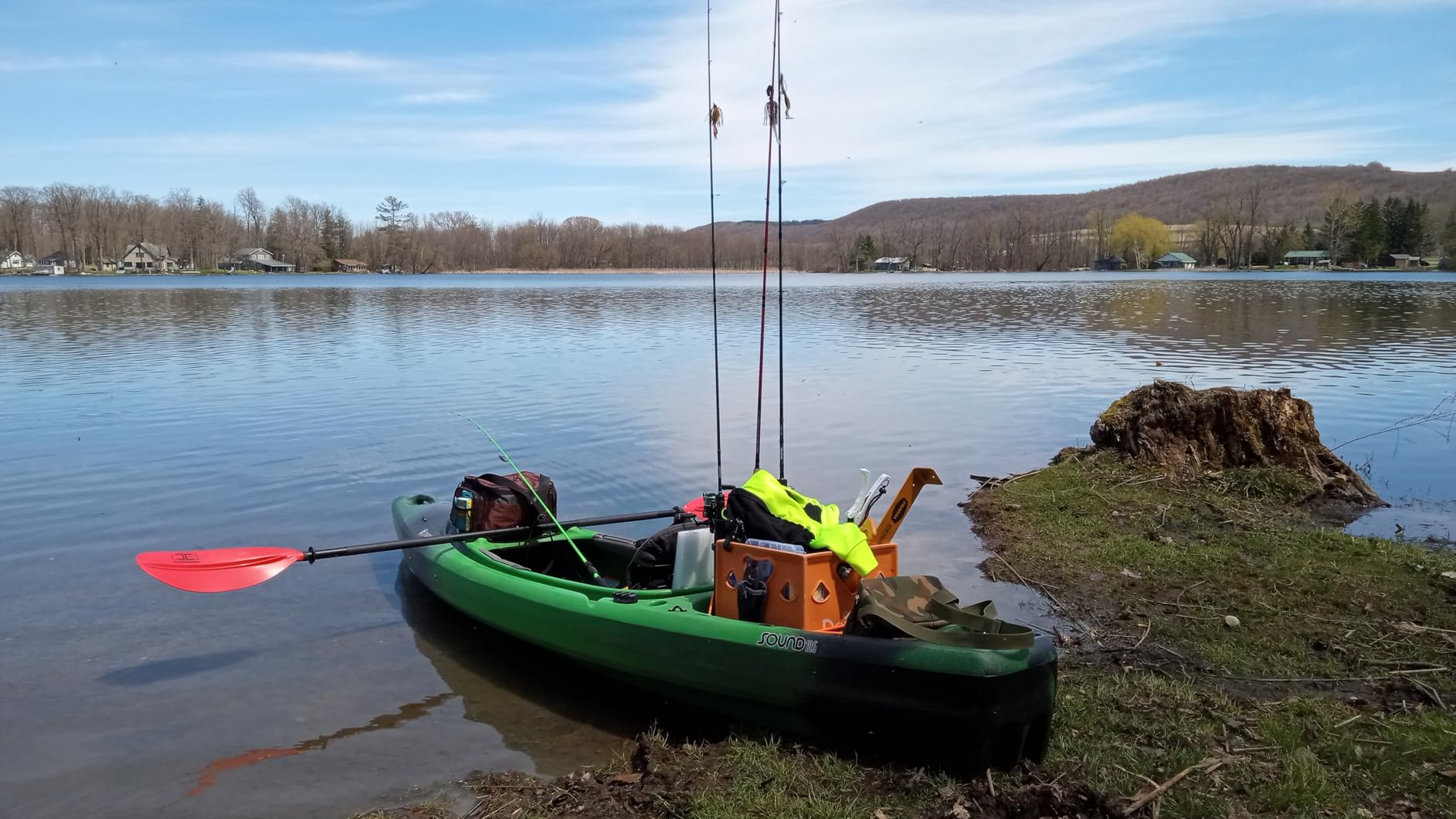 Perception Sound 10.5 | Sit Inside Kayak for Fishing and Fun | Two Rod Holders | Large Rear Storage | 10' 6