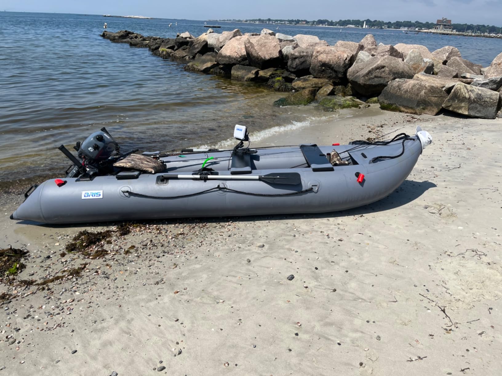 BRIS 14.1ft Inflatable Boat Inflatable Kayak 3 Person Kayak Canoe Fishing poonton Boat - Customer Photo 2