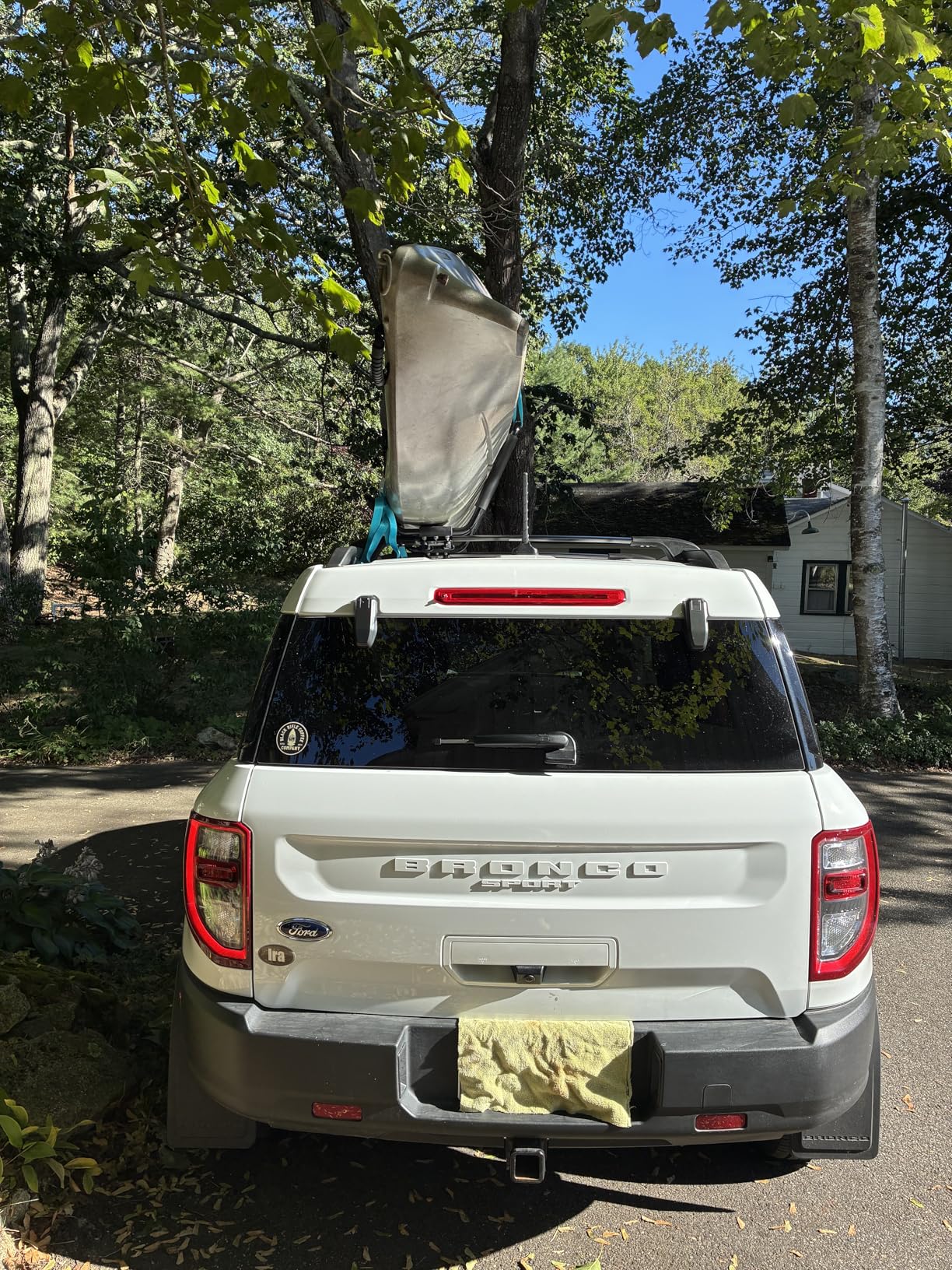 2 Pairs Heavy Duty Kayak Rack-Includes 4 Pcs Ratchet Tie-Mount on Car Roof Top Crossbar-Easy to Carry Kayak Canoe Boat Surf Ski (J-Bar Rack) - Customer Photo 1