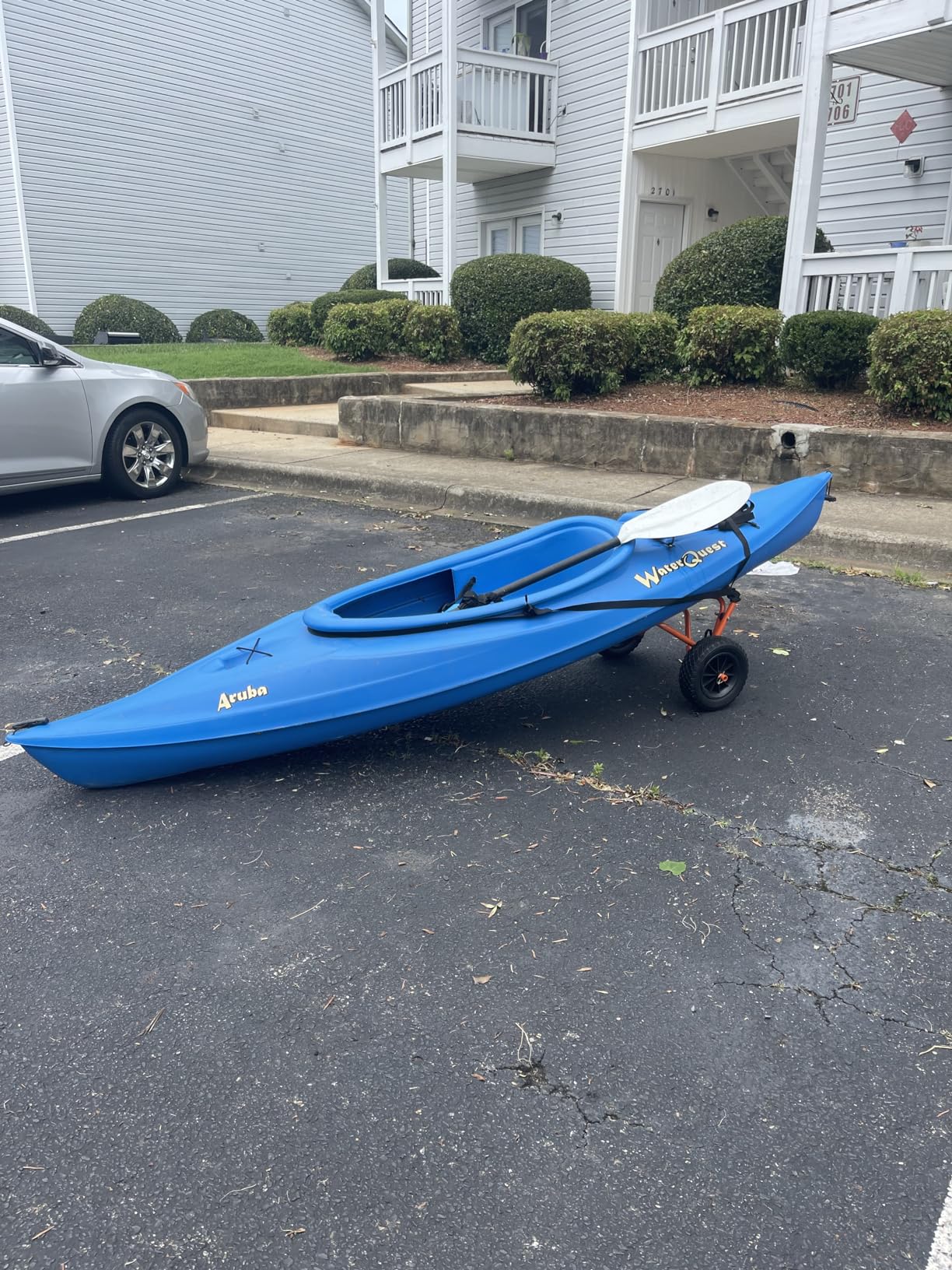 Kayak Cart – 150 Lbs Capacity Canoe Dolly with Airless Tires, Foldable Aluminum Frame, and Carrying Bag for Personal Watercraft by Rad Sportz (Orange) - Customer Photo 2