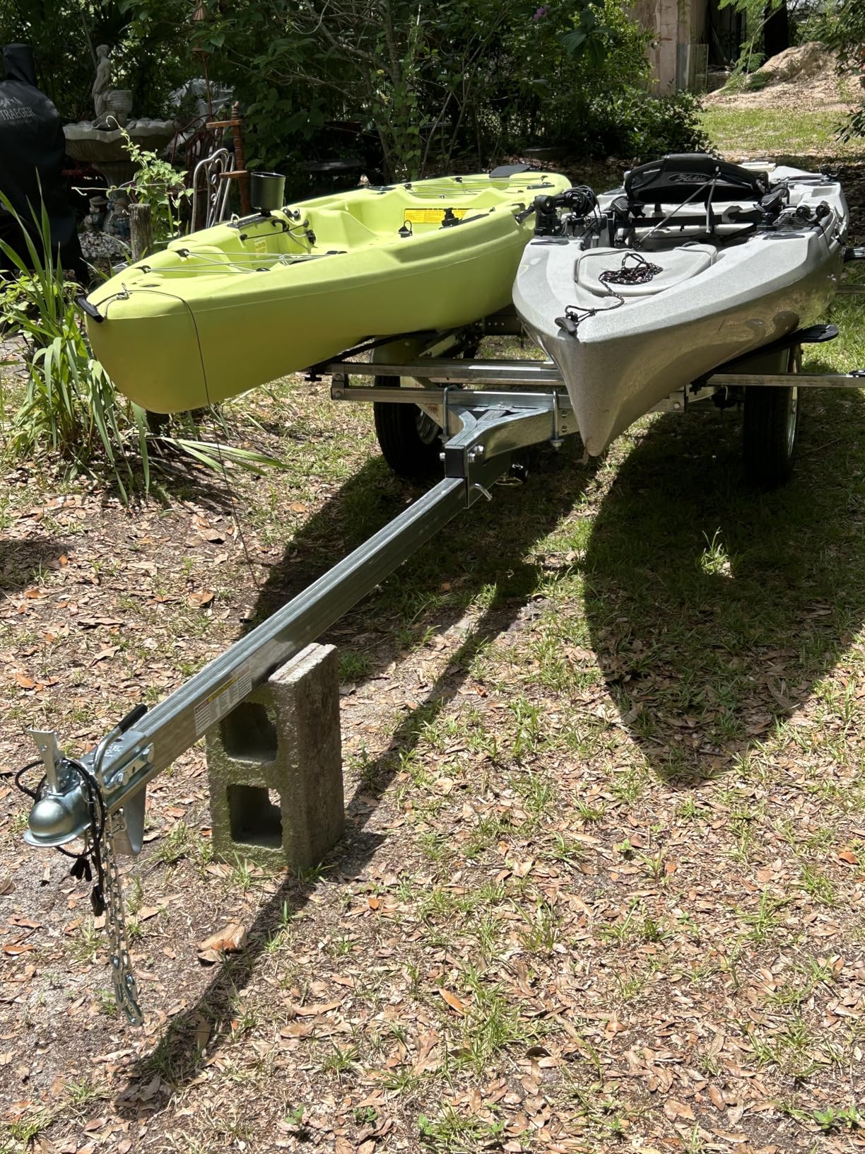 Malone MPG464-LBB MicroSport LowBed 2 Kayak Trailer with 2 Bunk Kayak Carriers & Spare Tire | 20' / 800 lbs Capacity | Fully Submersible | 22