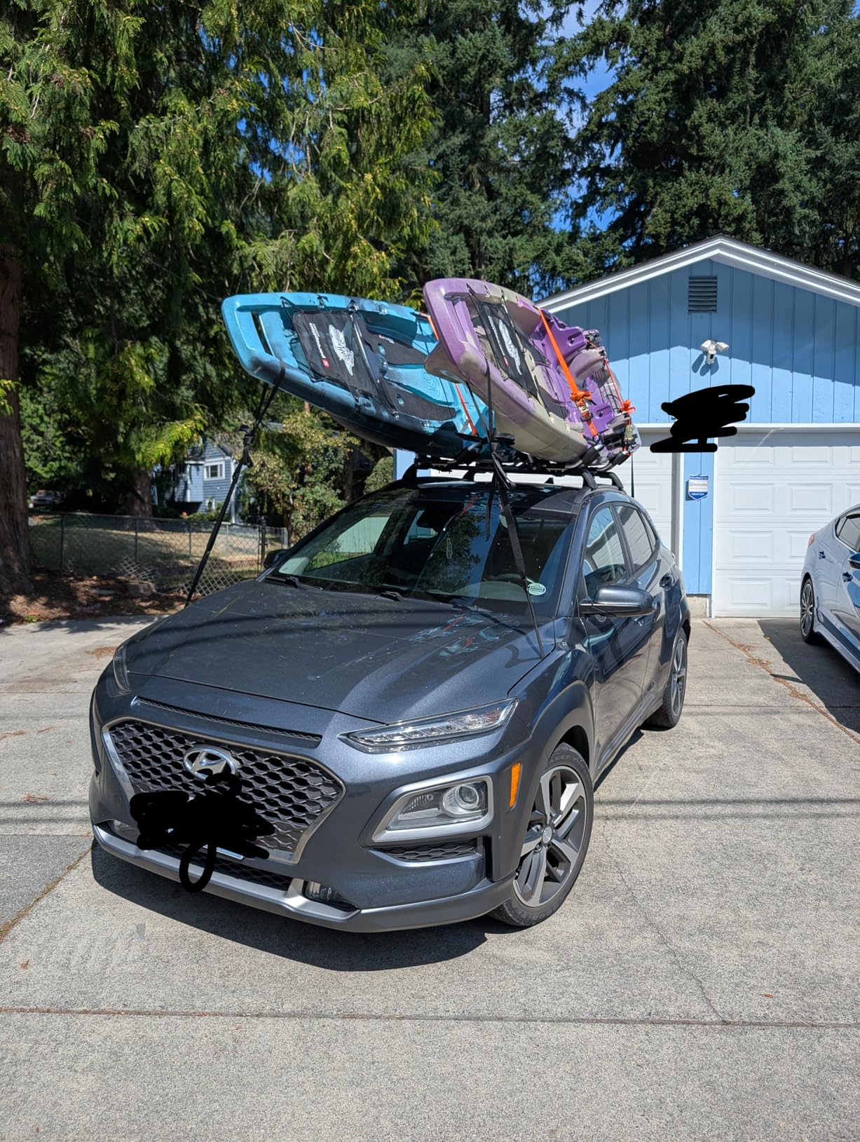 Kayak Roof Rack, Aluminum Kayak Carrier Folding J-Style Universal 3-in-1 Multifunction for Canoe, SUP, Kayaks, Surfboard Rooftop Mount on SUV, Car and Truck Crossbars - Customer Photo 2