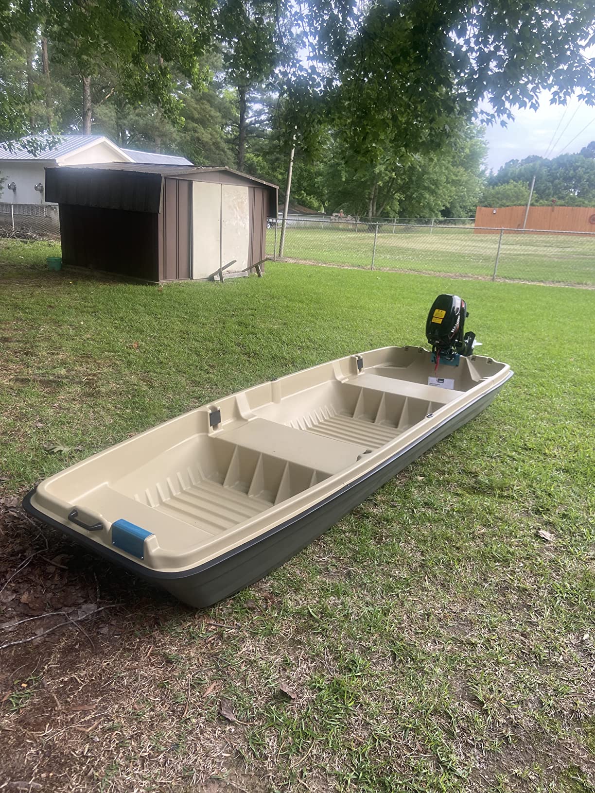Pelican - Boat Intruder 12 - Jon Fishing Boat - 12 ft. - Great for Hunting/Fishing, Khaki/Beige - Customer Photo 1