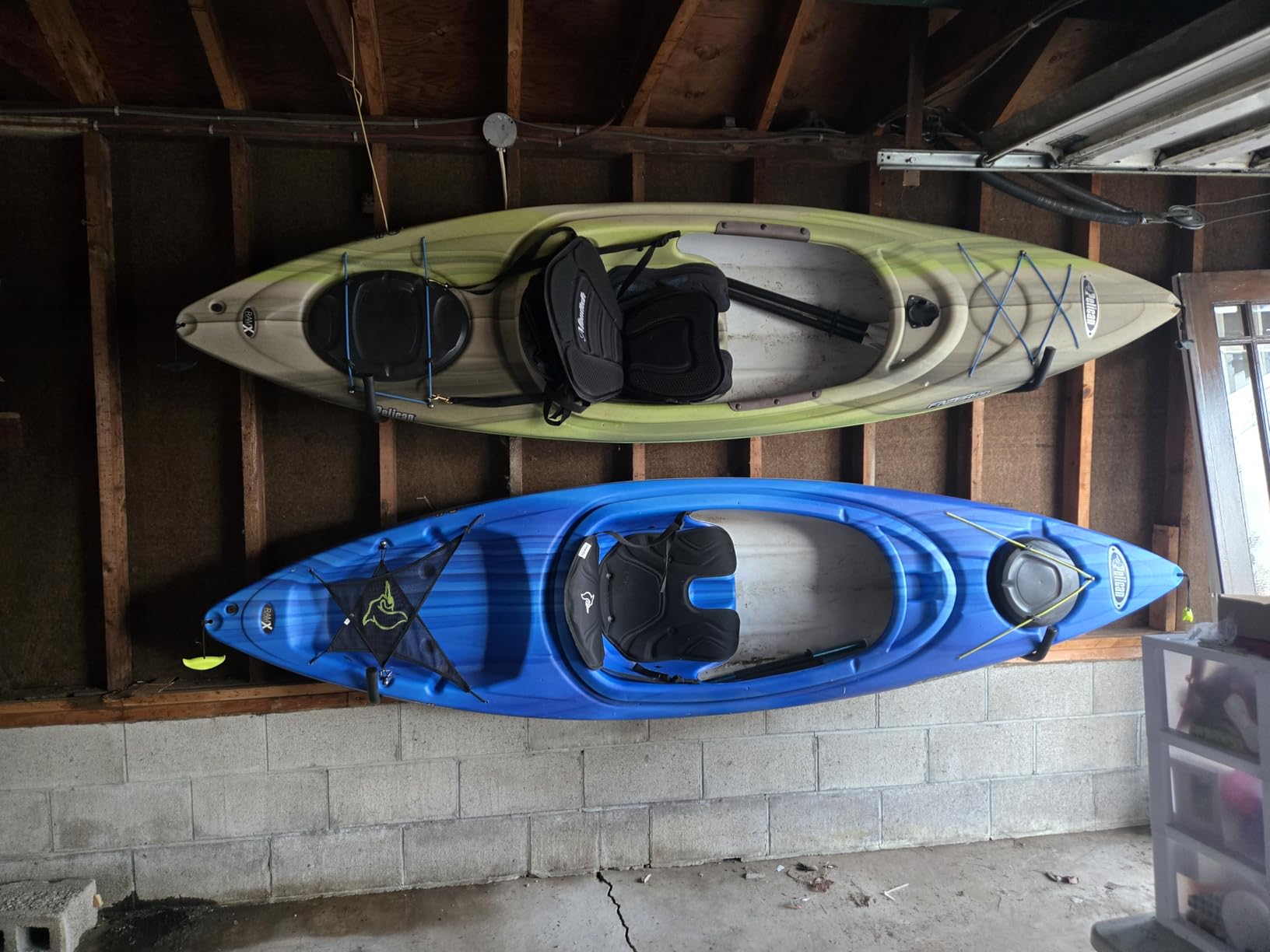 Garage Storage Heavy Duty Hooks, 15Inch Jumbo Arm Kayak Rack, 6 Pack Wall Mount Canoe Hangers - Customer Photo 1