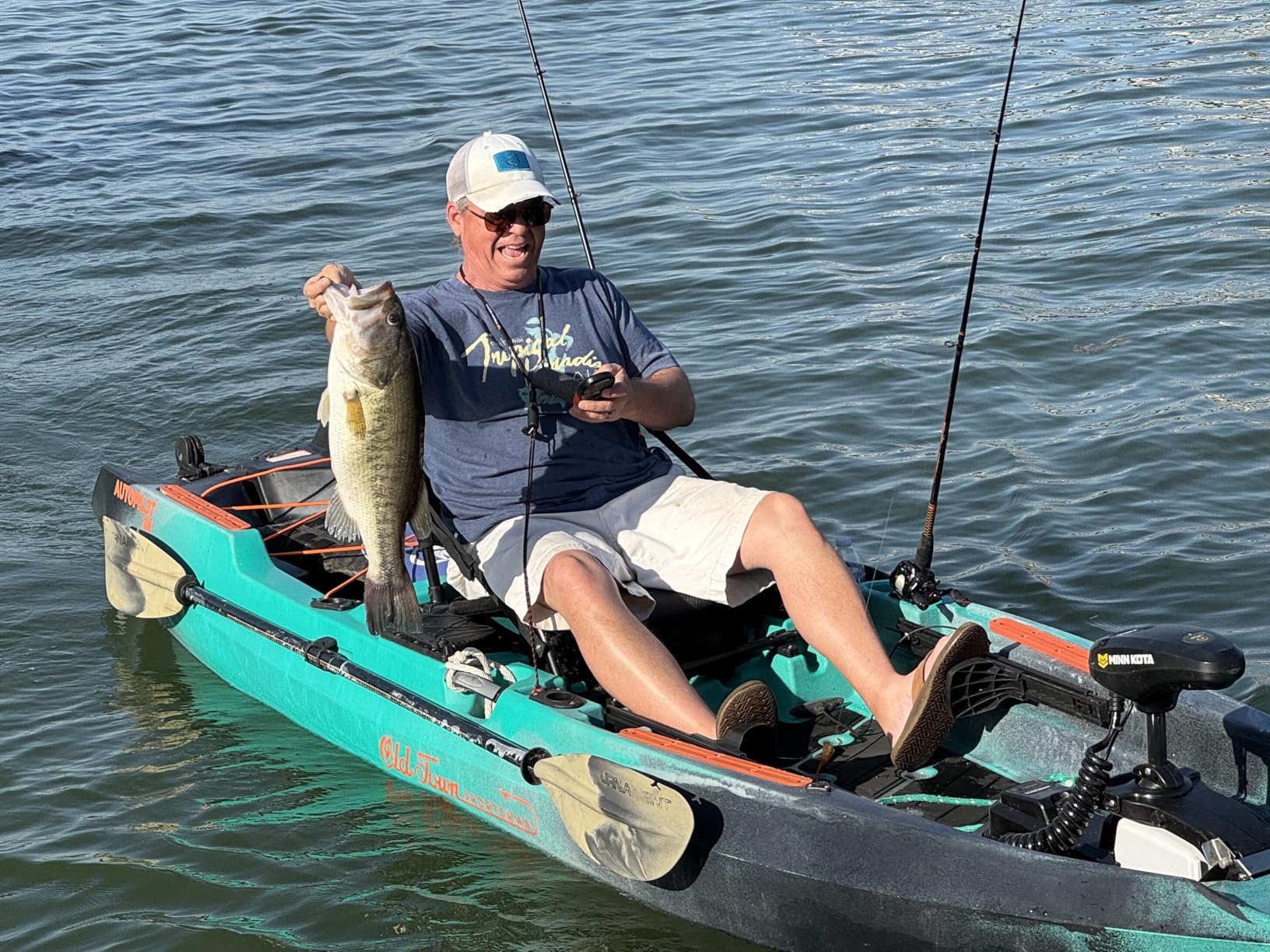 Old Town Sportsman 106 Powered by Minn Kota Solo Angler Sit-on-Top Motorized Fishing Kayak, 10ft - Customer Photo 1