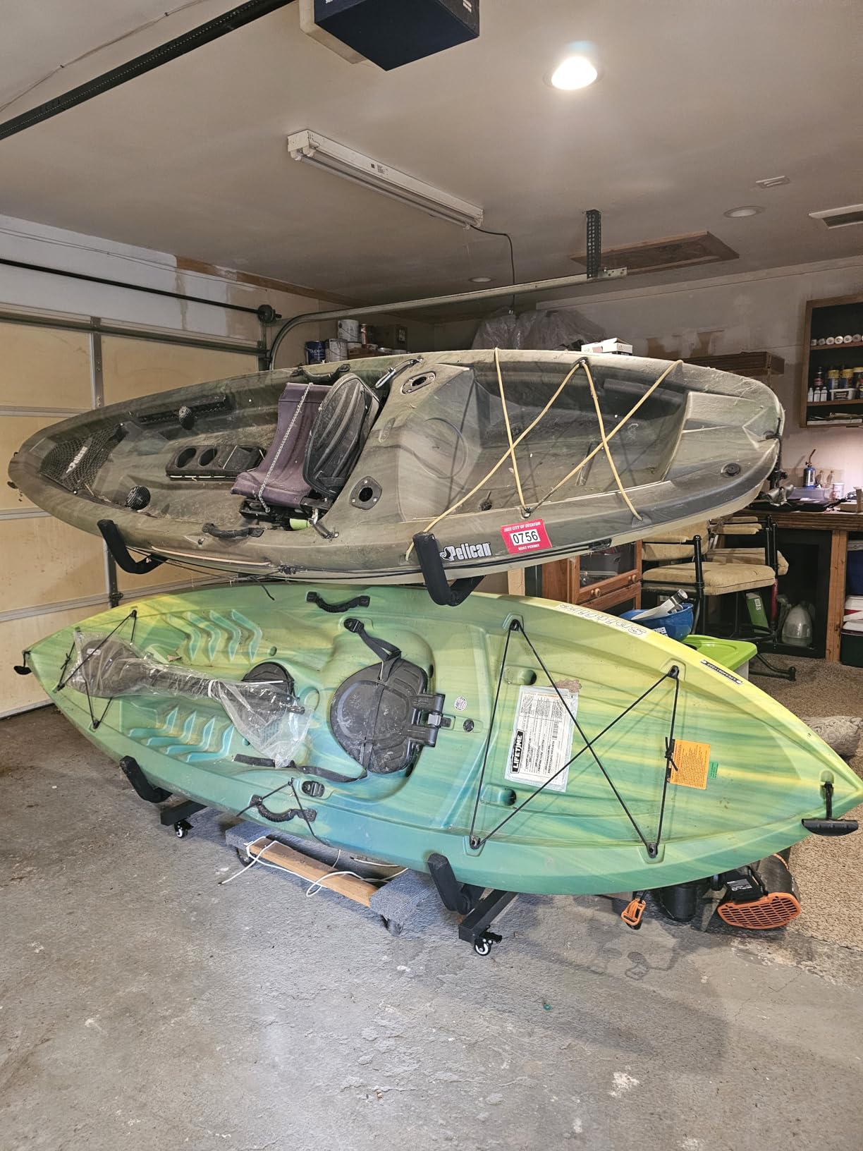 Bonnlo Kayak Stand Freestanding Storage Rack for Kayak Canoe Boat Paddle Board SUP Surfboard for Indoor Outdoor Garage, Shed, Dock with Lockable Wheels Wide Adjustable Customer Review Bonnlo Kayak Stand Freestanding Storage Rack for Kayak Canoe Boat Paddle Board SUP Surfboard for Indoor Outdoor Garage, Shed, Dock with Lockable Wheels Wide Adjustable - Customer Photo 2