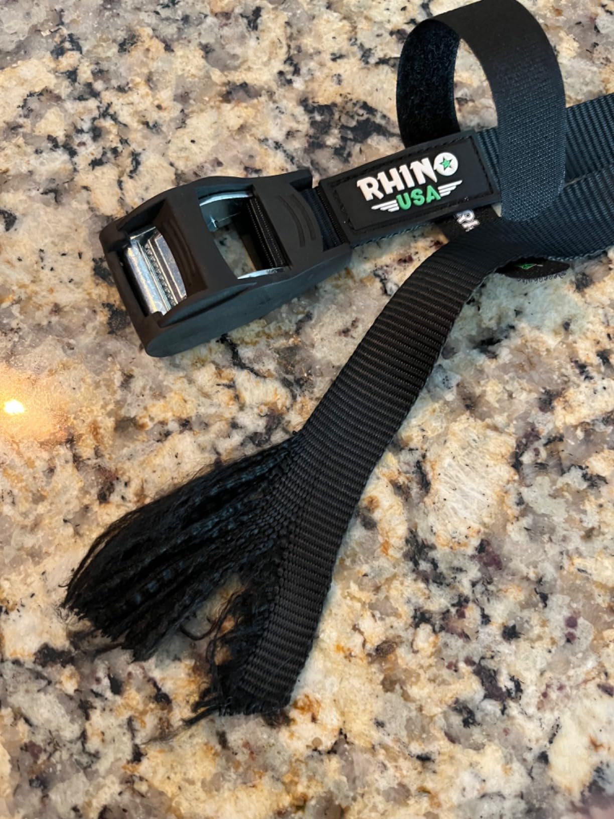 Rhino USA Lashing Straps Cargo Tie Downs (4PK) - 1,320lb lab Inspected Max Break Strength, Includes (4) Heavy Duty 1in x 12ft Cam Buckle Pull Straps. Best for Kayak, Cooler, Cargo - Customer Photo 2