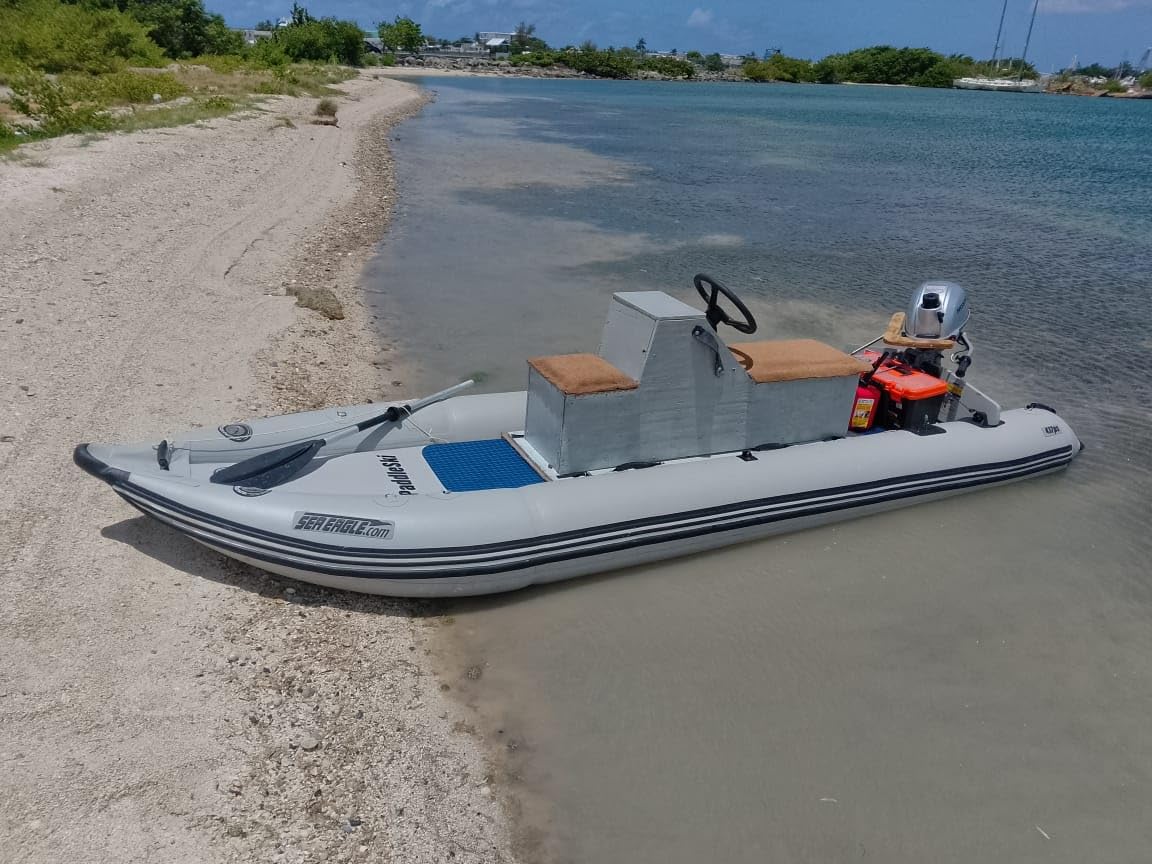 Sea Eagle 437ps PaddleSki Inflatable 1-2 Person Catamaran Boat – Paddle, Motor, Fish, or Sail – 4-in-1 Inflatable Watercraft – Self Bailing - Customer Photo 1