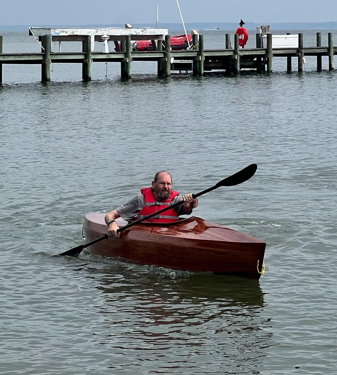 OCEANBROAD Adjustable Carbon Fiber Kayak Paddle 86in/220cm to 94in/240cm Kayaking Oar for Adults with Paddle Leash 1 Paddle - Customer Photo 1