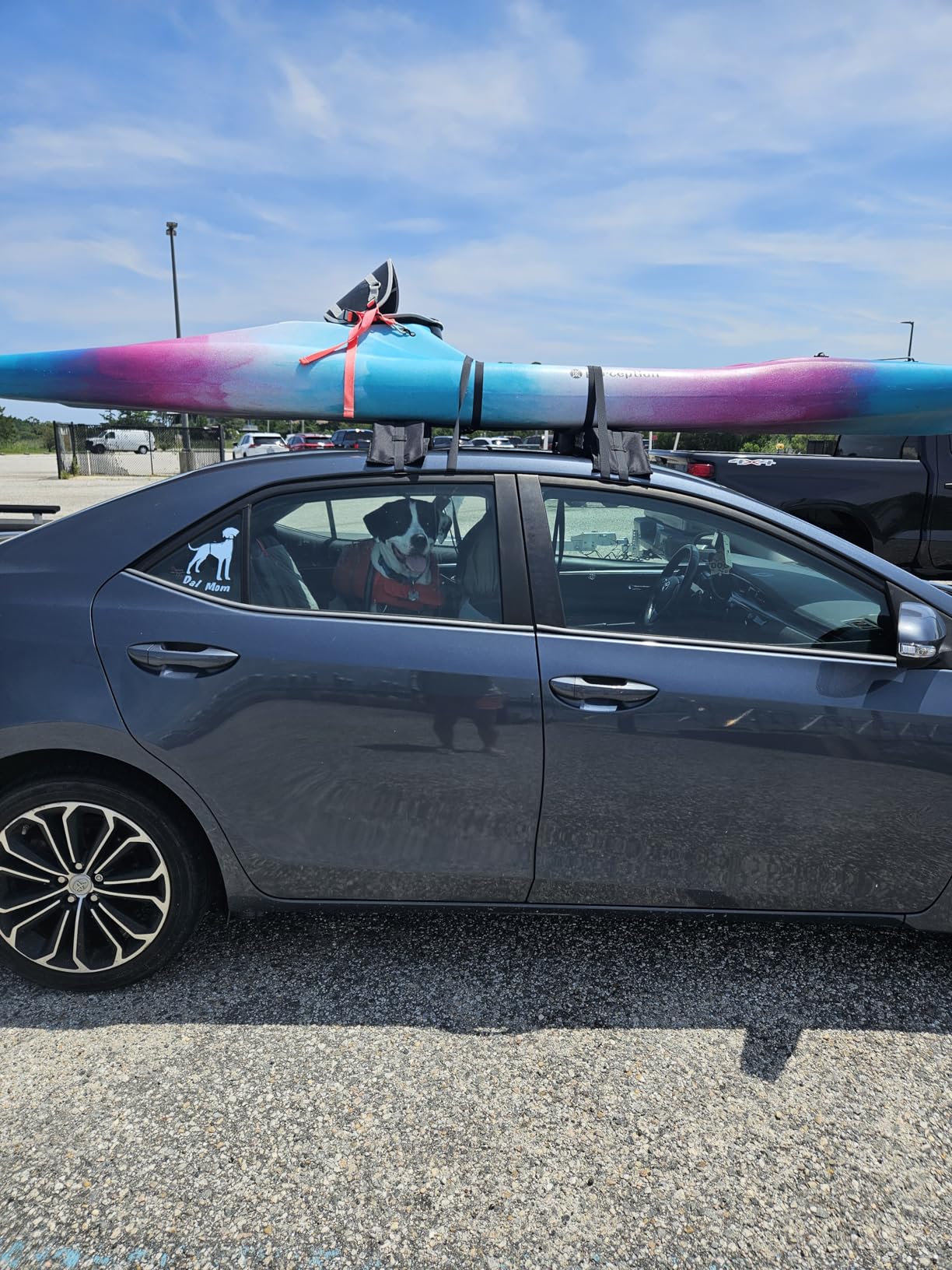 Universal Car Soft Kayak Roof Rack Pads for Kayak Surfboard SUP with 20FT Durable Tie-Down Straps, 2 Tie Down Rope, 4 Quick Loop Straps - Customer Photo 2