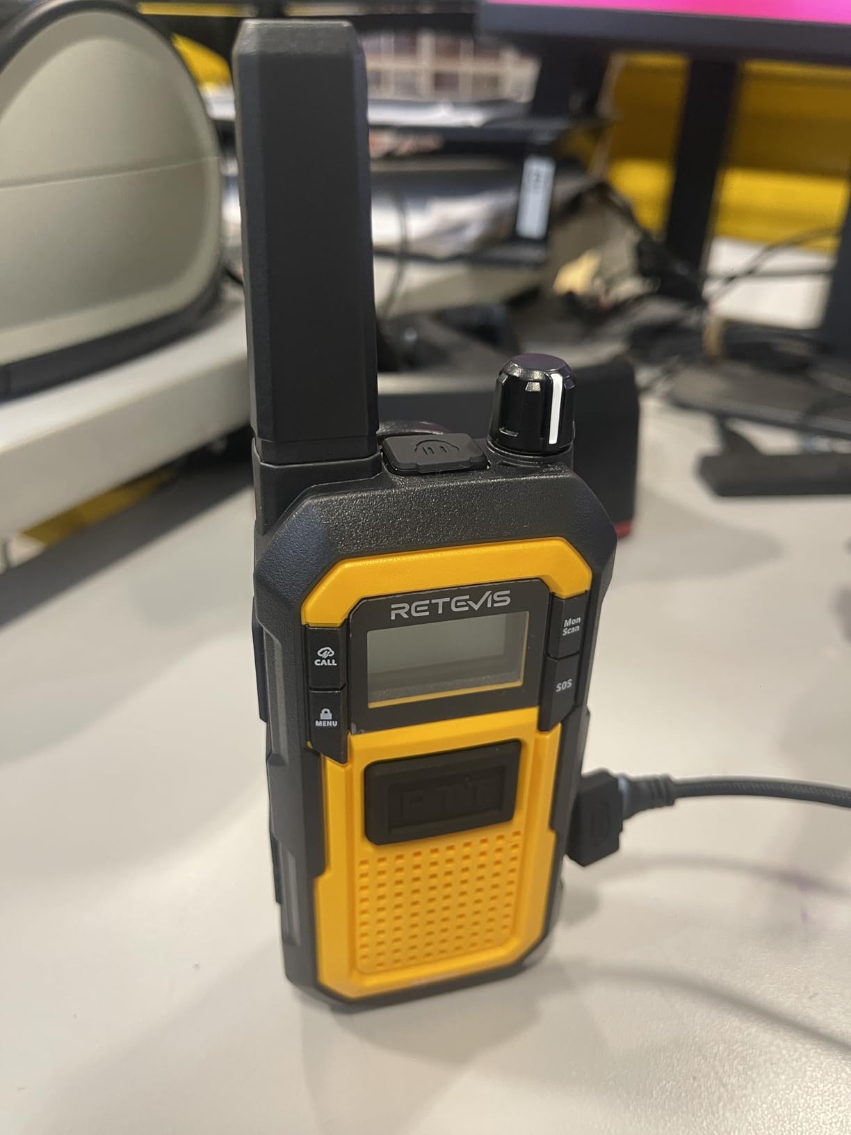 Retevis RB48 Waterproof Walkie Talkies, Heavy Duty Two Way Radio, Advanced Triple Proof, Vibration Call, USB-C, SOS,2000mAh, NOAA, 2 Way Radio(2 Pack) Yellow Customer Review Retevis RB48 Waterproof Walkie Talkies, Heavy Duty Two Way Radio, Advanced Triple Proof, Vibration Call, USB-C, SOS,2000mAh, NOAA, 2 Way Radio(2 Pack) Yellow - Customer Photo 4