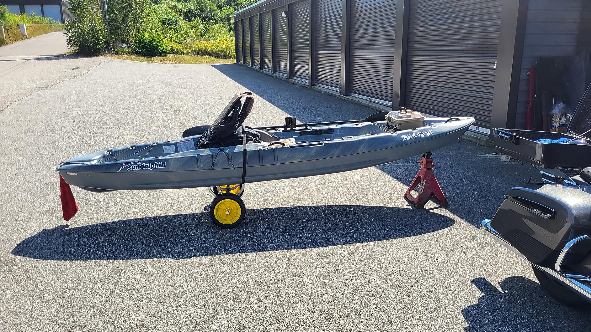 Bonnlo Kayak Cart, Heavy Duty Universal Kayak Trailer Adjustable Width 6.3