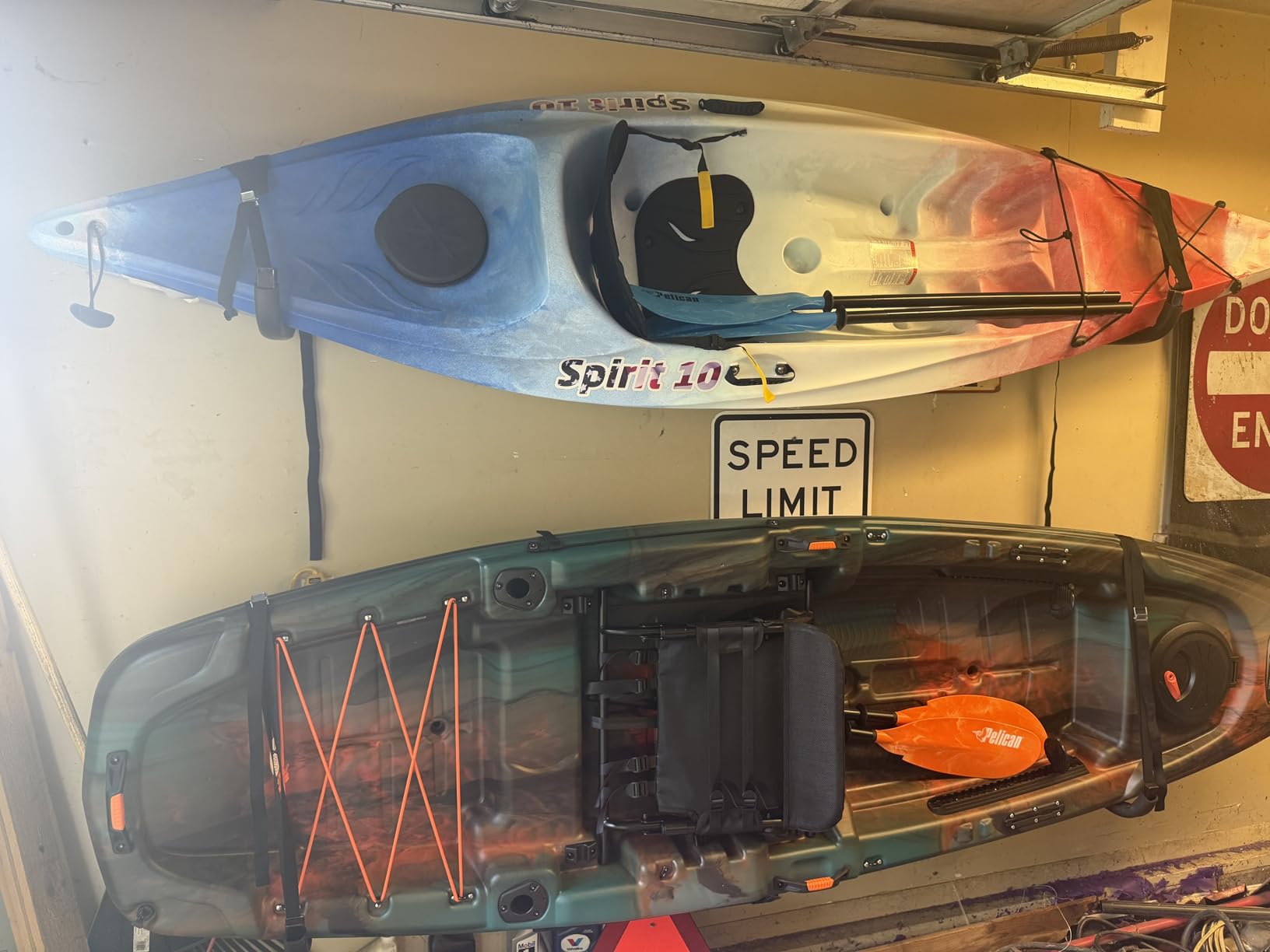 Kayak Storage Hooks, Wall Mount Garage Canoe Storage Hangers for Kayaks or Paddleboards, Heavy Duty Wall Rack - Customer Photo 1